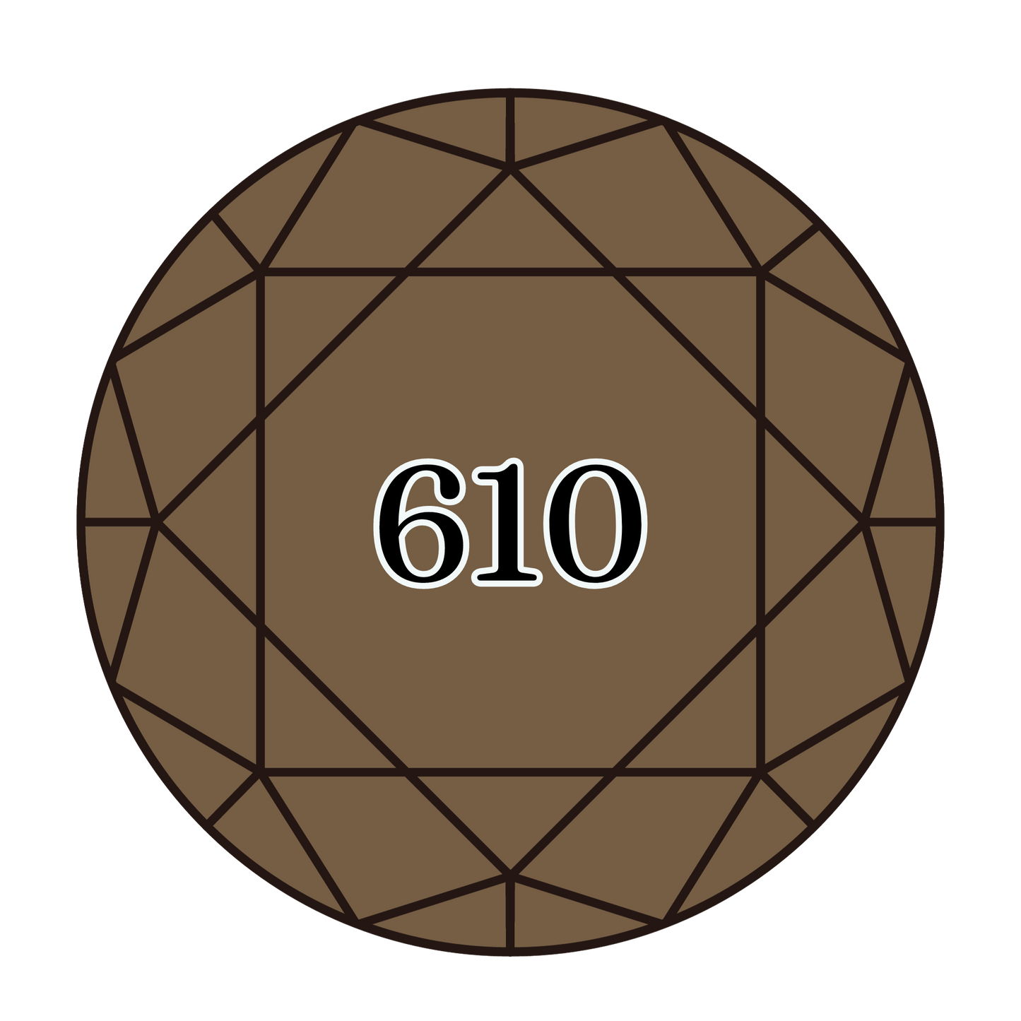 True North Diamond Art Round Diamond Drills 610 - Dark Drab Brown - Round Bulk Diamond Drills