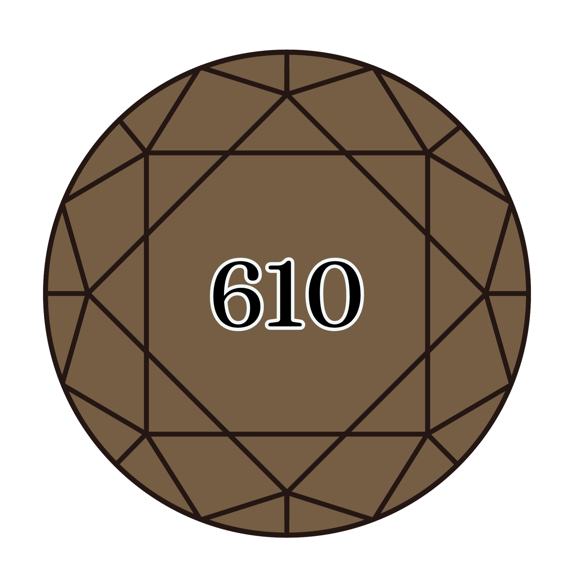 True North Diamond Art Round Diamond Drills 610 - Dark Drab Brown - Round Bulk Diamond Drills