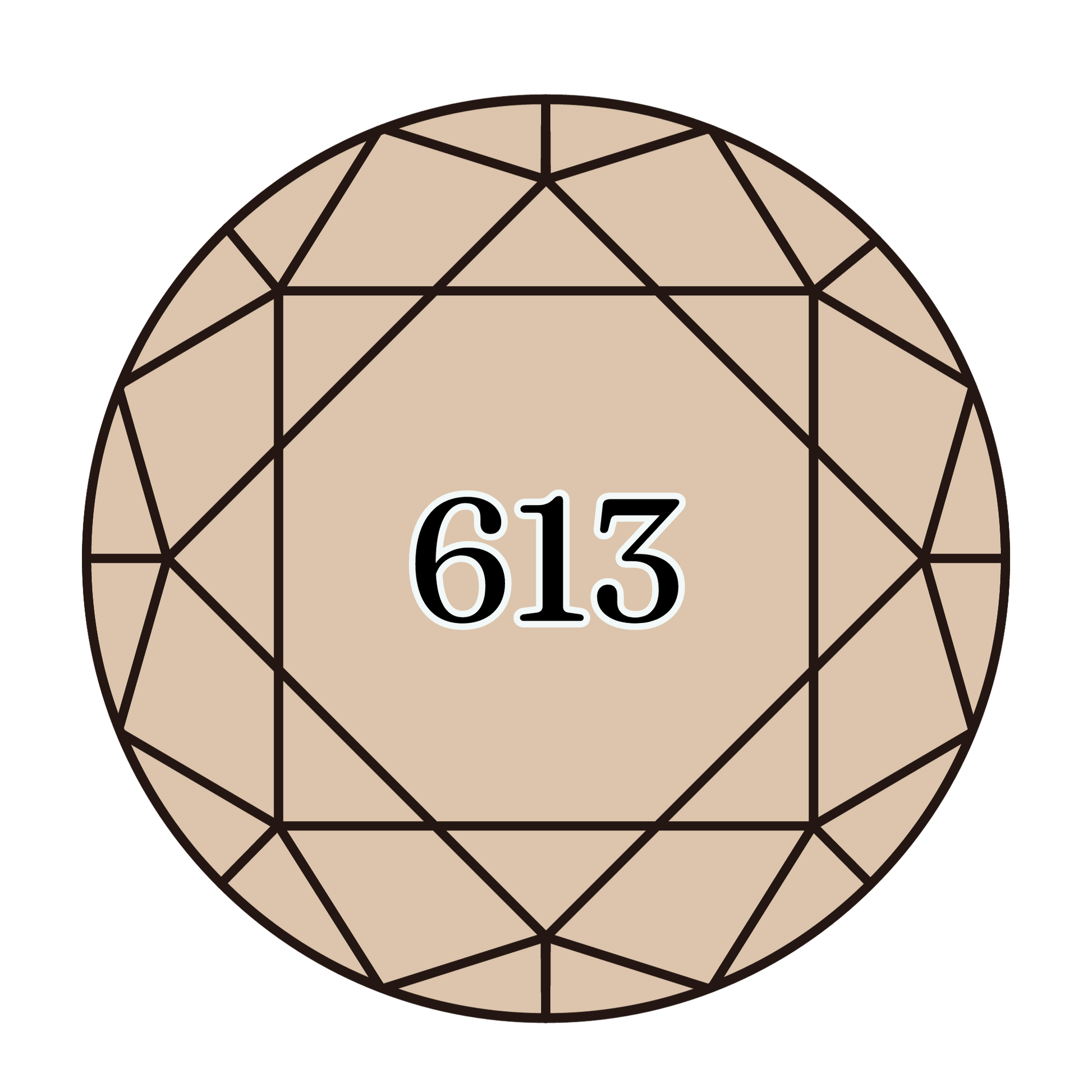 True North Diamond Art Round Diamond Drills 613 - Very Light Drab Brown - Round Bulk Diamond Drills