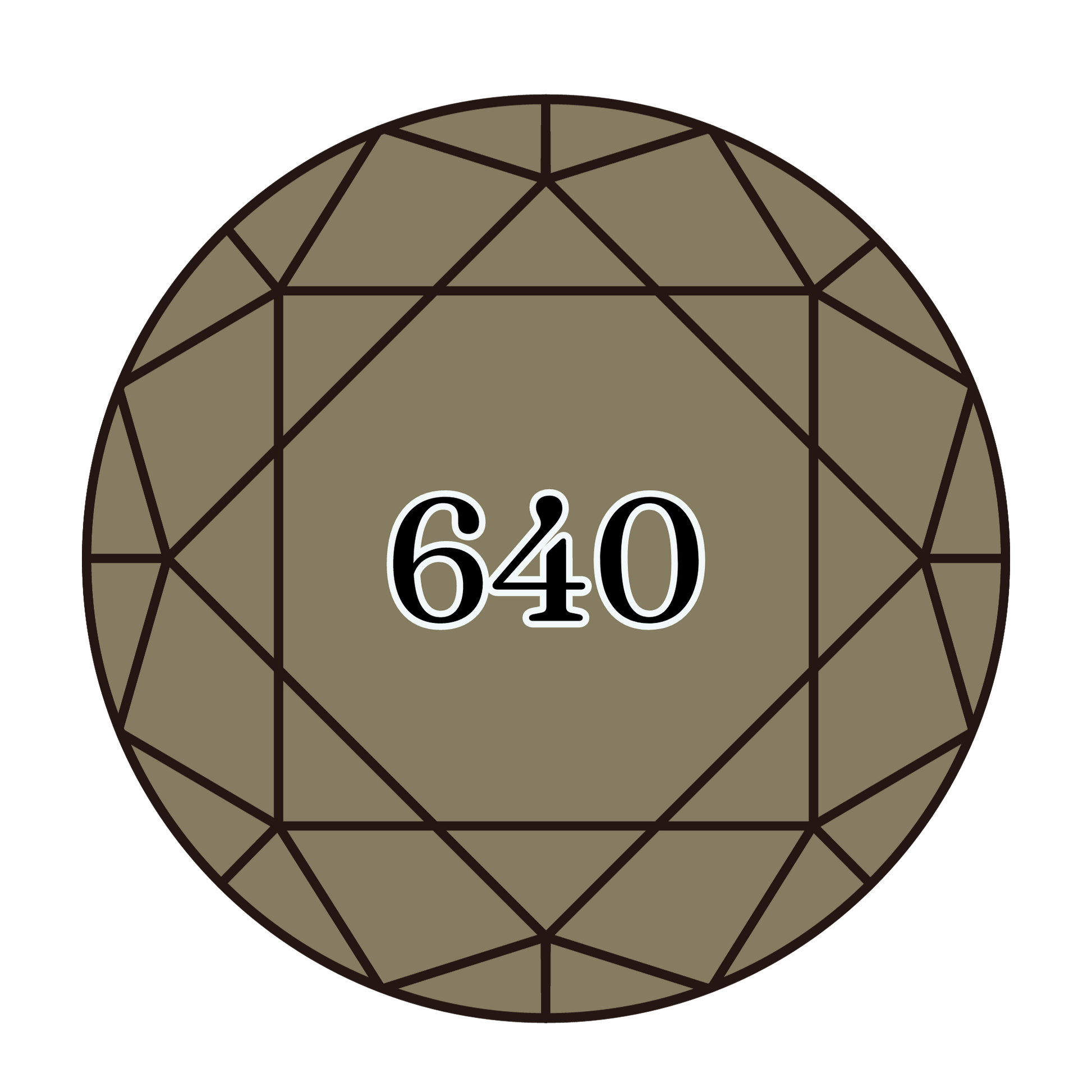 True North Diamond Art Round Diamond Drills 640 - Very Dark Beige Grey - Round Bulk Diamond Drills