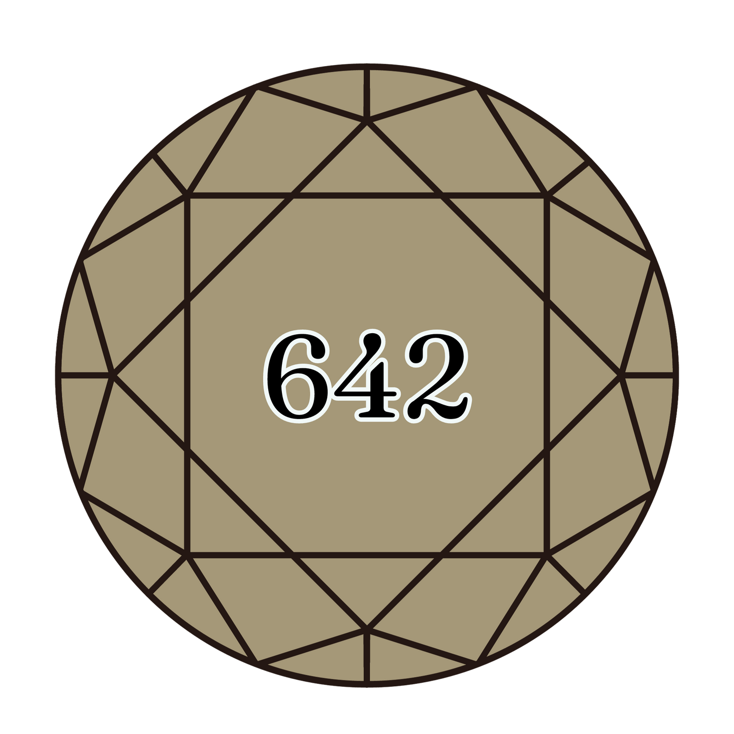 True North Diamond Art Round Diamond Drills 642 - Dark Beige Grey - Round Bulk Diamond Drills