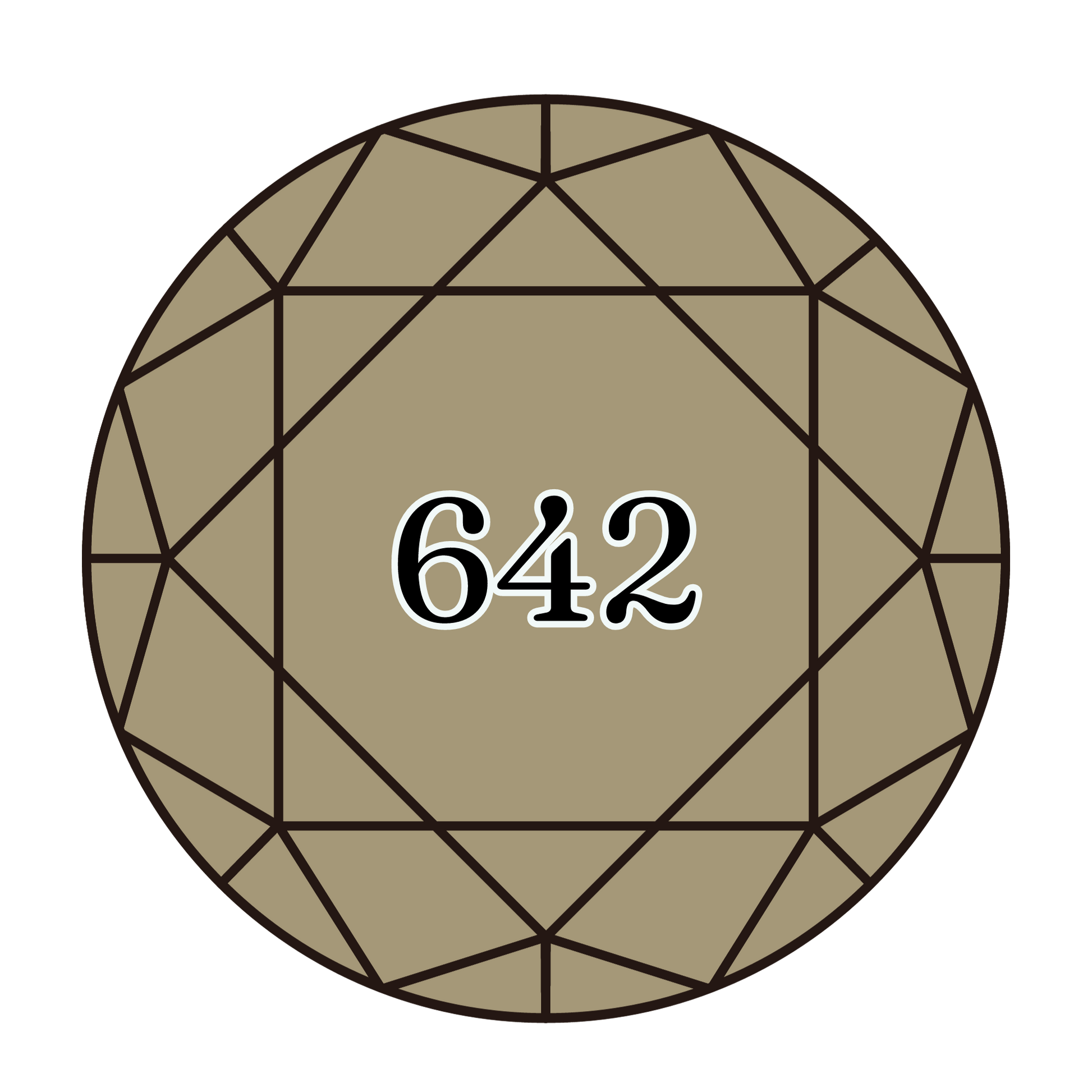 True North Diamond Art Round Diamond Drills 642 - Dark Beige Grey - Round Bulk Diamond Drills