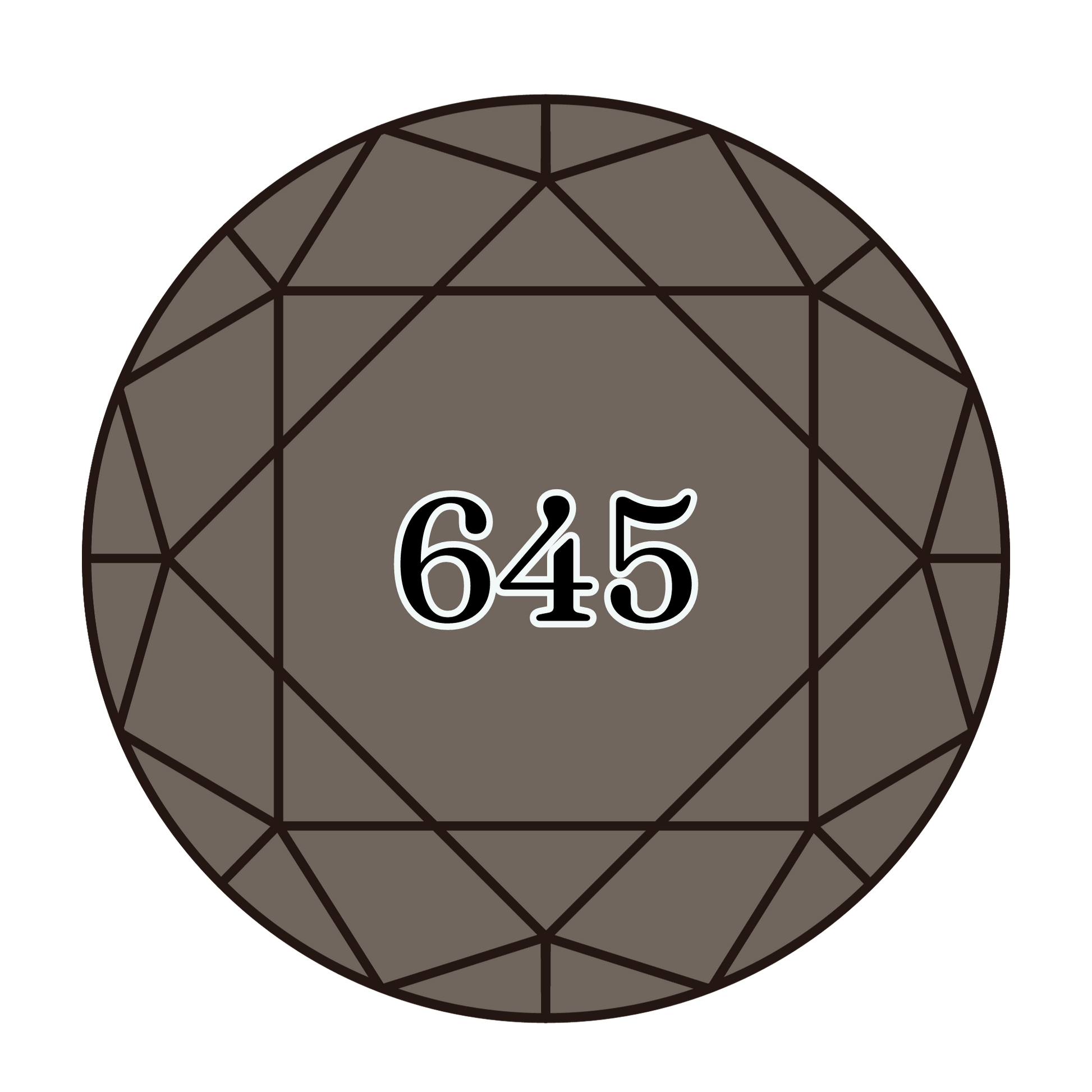 True North Diamond Art Round Diamond Drills 645 - Very Dark Beaver Grey - Round Bulk Diamond Drills