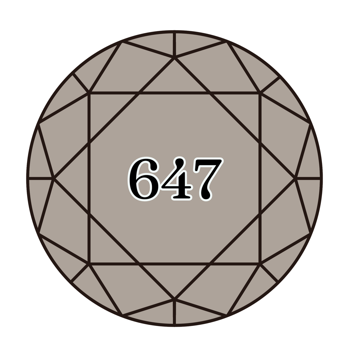 True North Diamond Art Round Diamond Drills 647 - Medium Beaver Grey - Round Bulk Diamond Drills