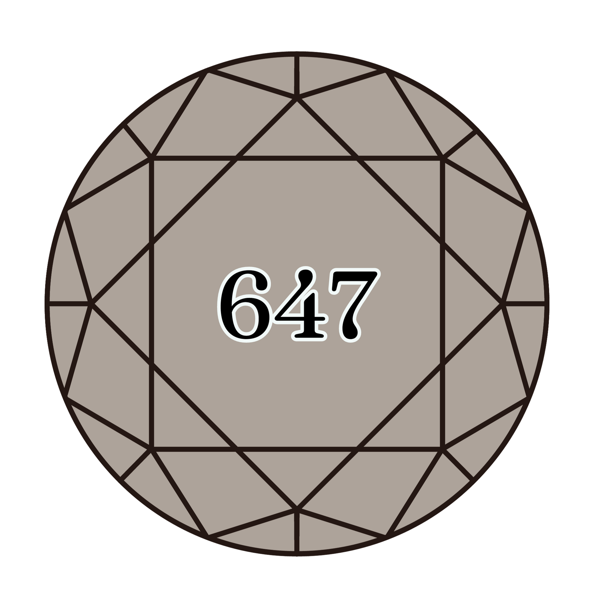 True North Diamond Art Round Diamond Drills 647 - Medium Beaver Grey - Round Bulk Diamond Drills