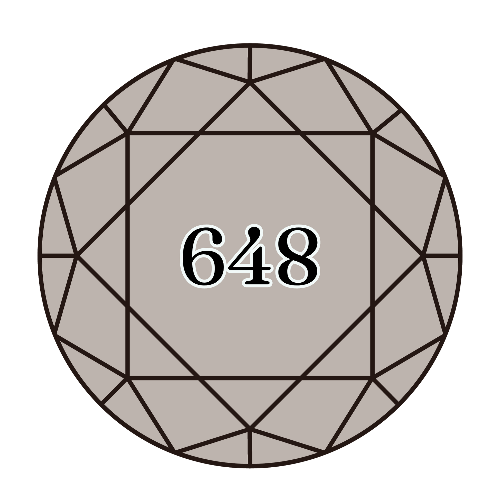 True North Diamond Art Round Diamond Drills 648 - Light Beaver Grey - Round Bulk Diamond Drills