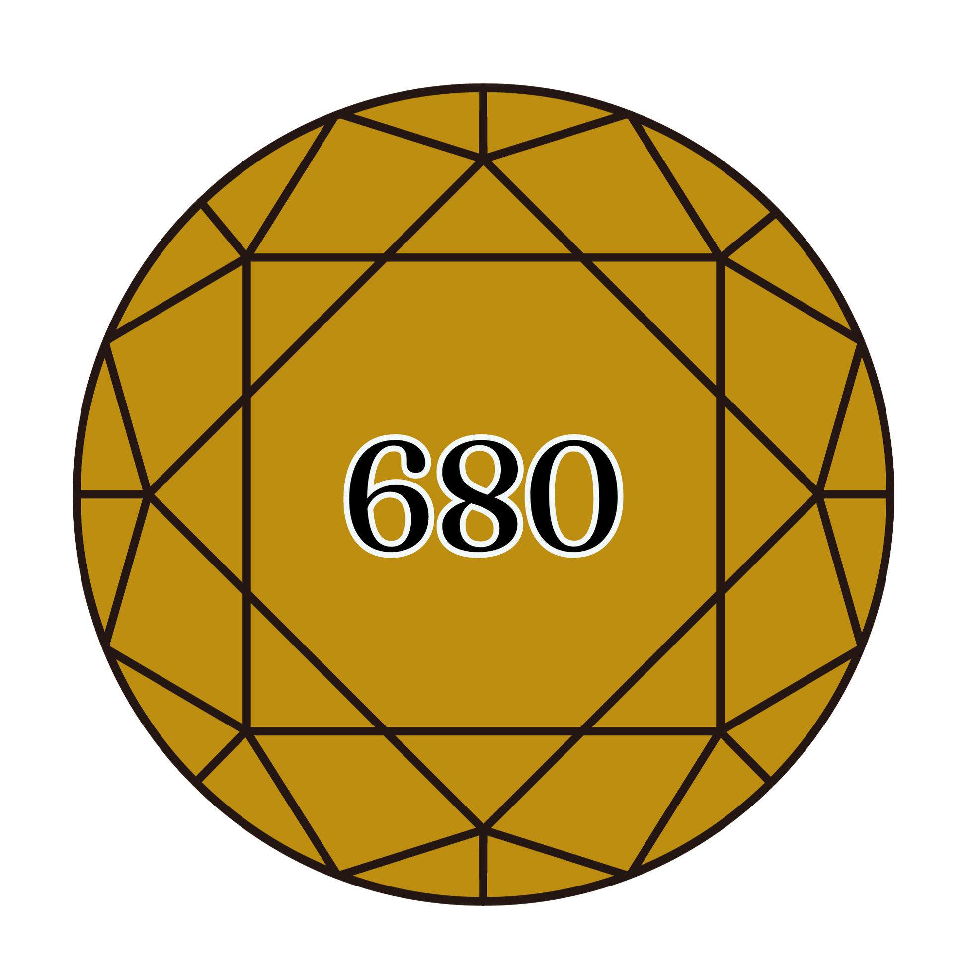 True North Diamond Art Round Diamond Drills 680 - Dark Old Gold - Round Bulk Diamond Drills