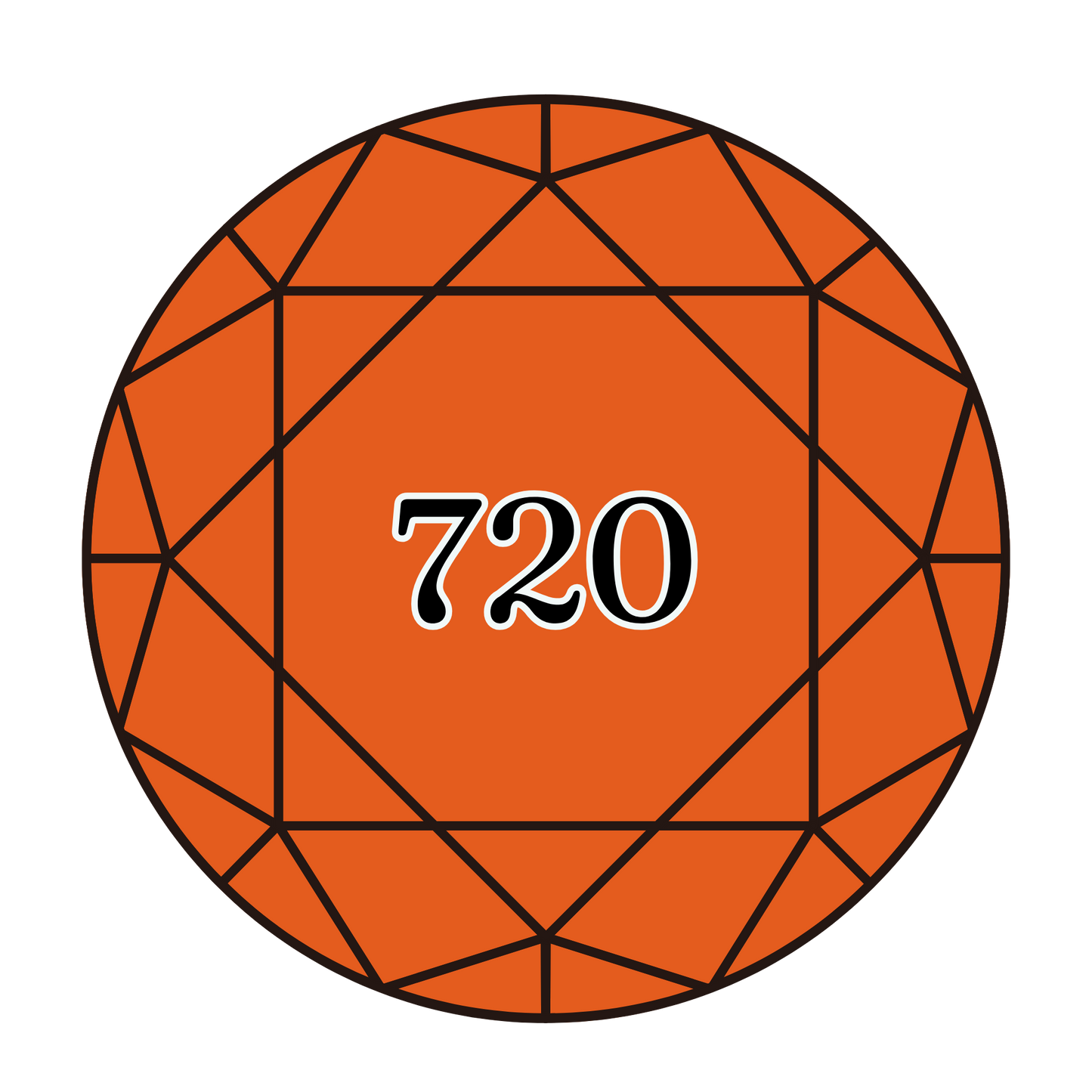 True North Diamond Art Round Diamond Drills 720 - Dark Orange Spice - Round Bulk Diamond Drills