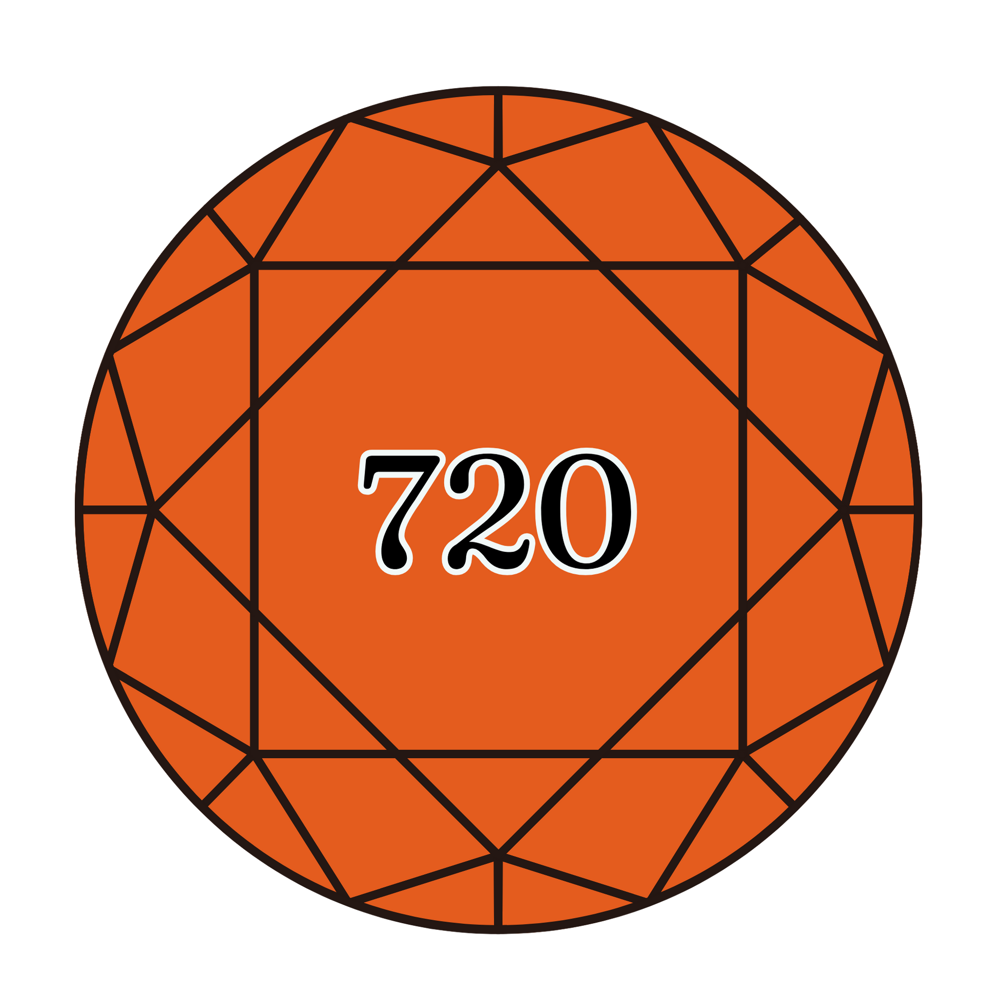 True North Diamond Art Round Diamond Drills 720 - Dark Orange Spice - Round Bulk Diamond Drills