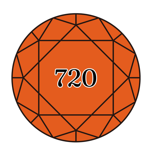 True North Diamond Art Round Diamond Drills 720 - Dark Orange Spice - Round Bulk Diamond Drills