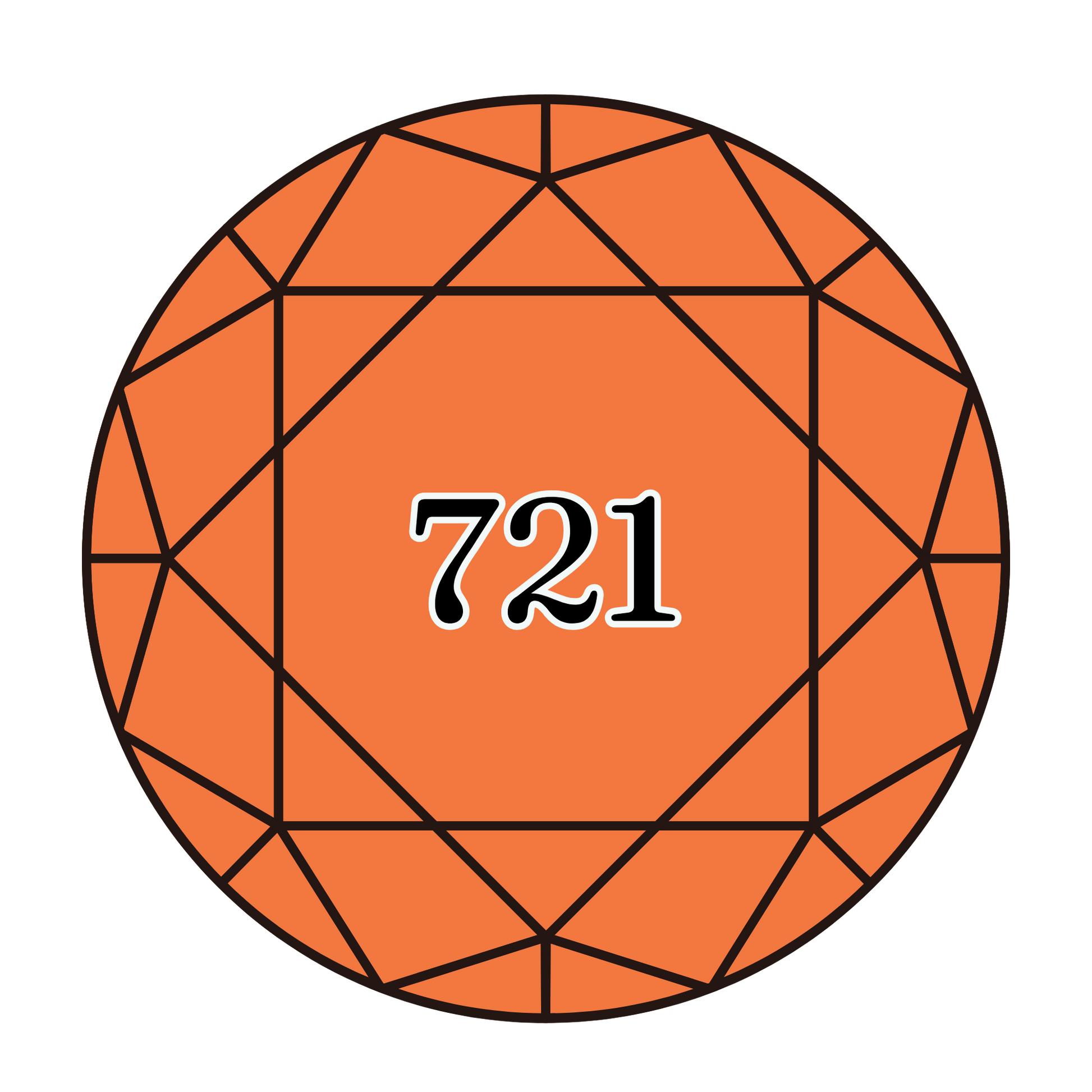 True North Diamond Art Round Diamond Drills 721 - Medium Orange Spice - Round Bulk Diamond Drills