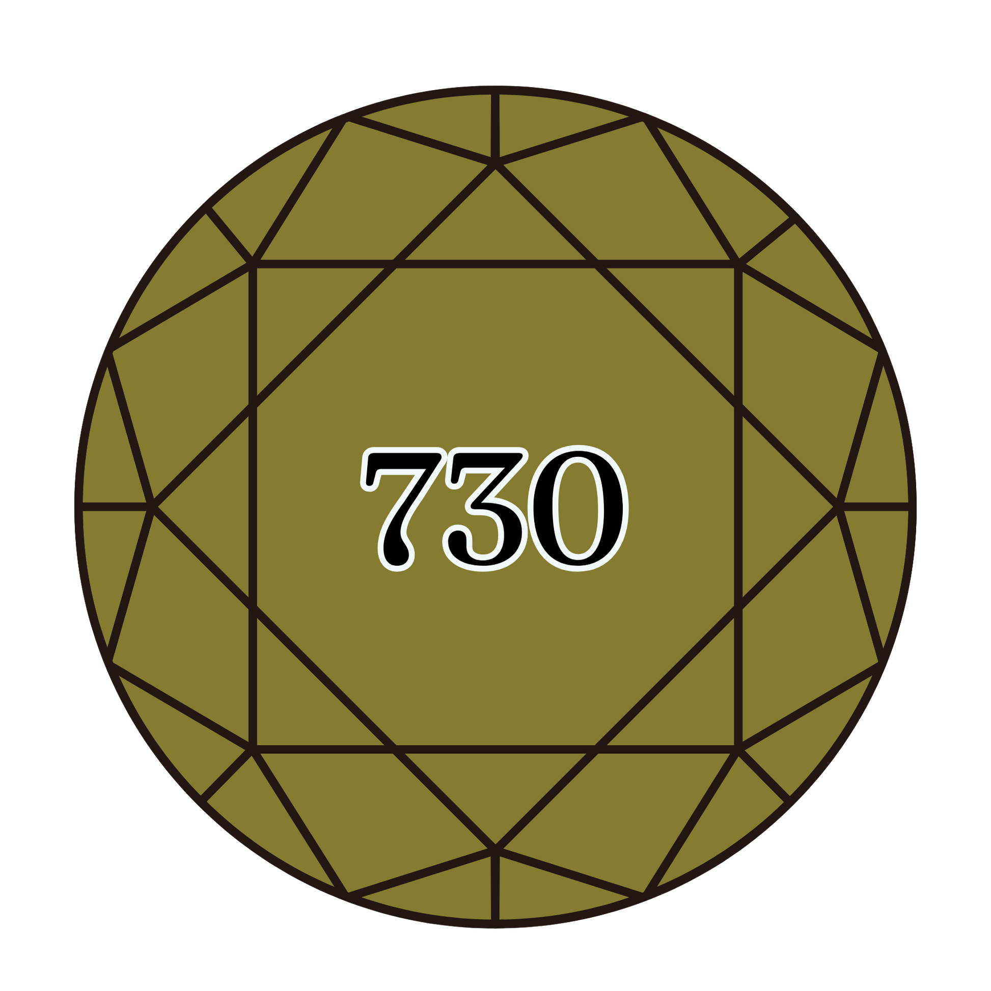 True North Diamond Art Round Diamond Drills 730 - Very Dark Olive Green - Round Bulk Diamond Drills