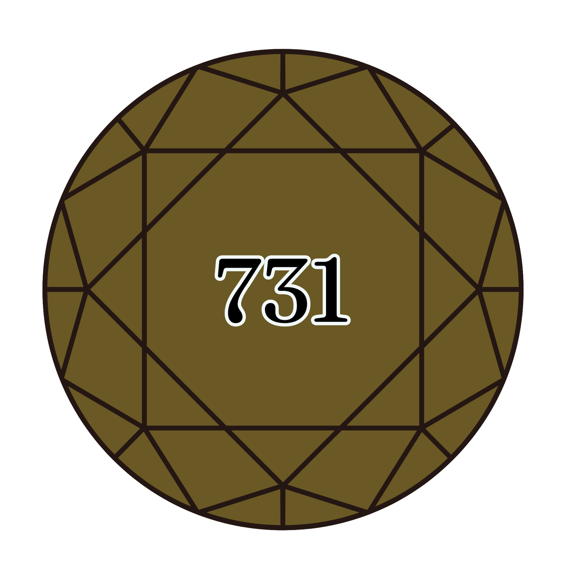 True North Diamond Art Round Diamond Drills 731 - Dark Olive Green - Round Bulk Diamond Drills