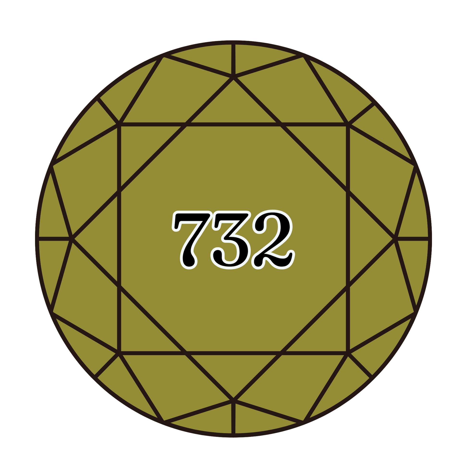 True North Diamond Art Round Diamond Drills 732 - Olive Green - Round Bulk Diamond Drills