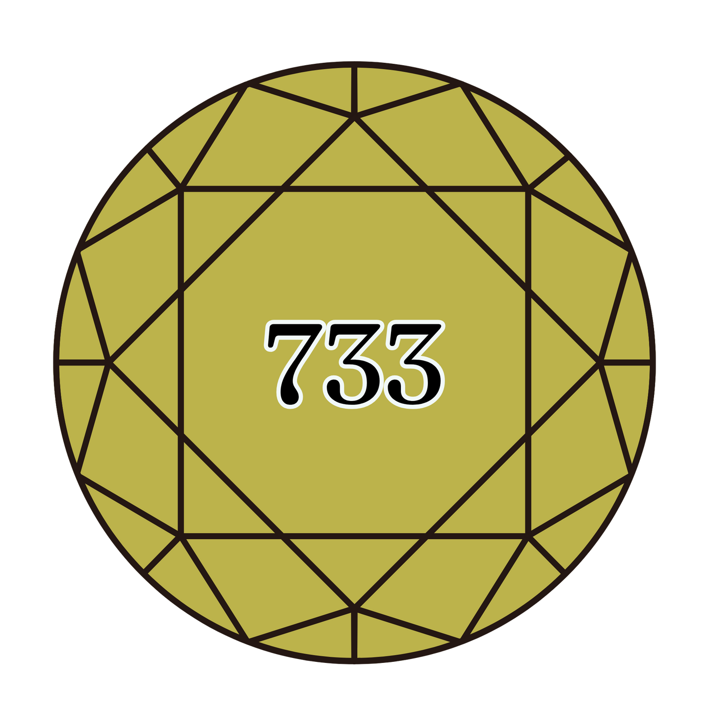 True North Diamond Art Round Diamond Drills 733 - Medium Olive Green - Round Bulk Diamond Drills