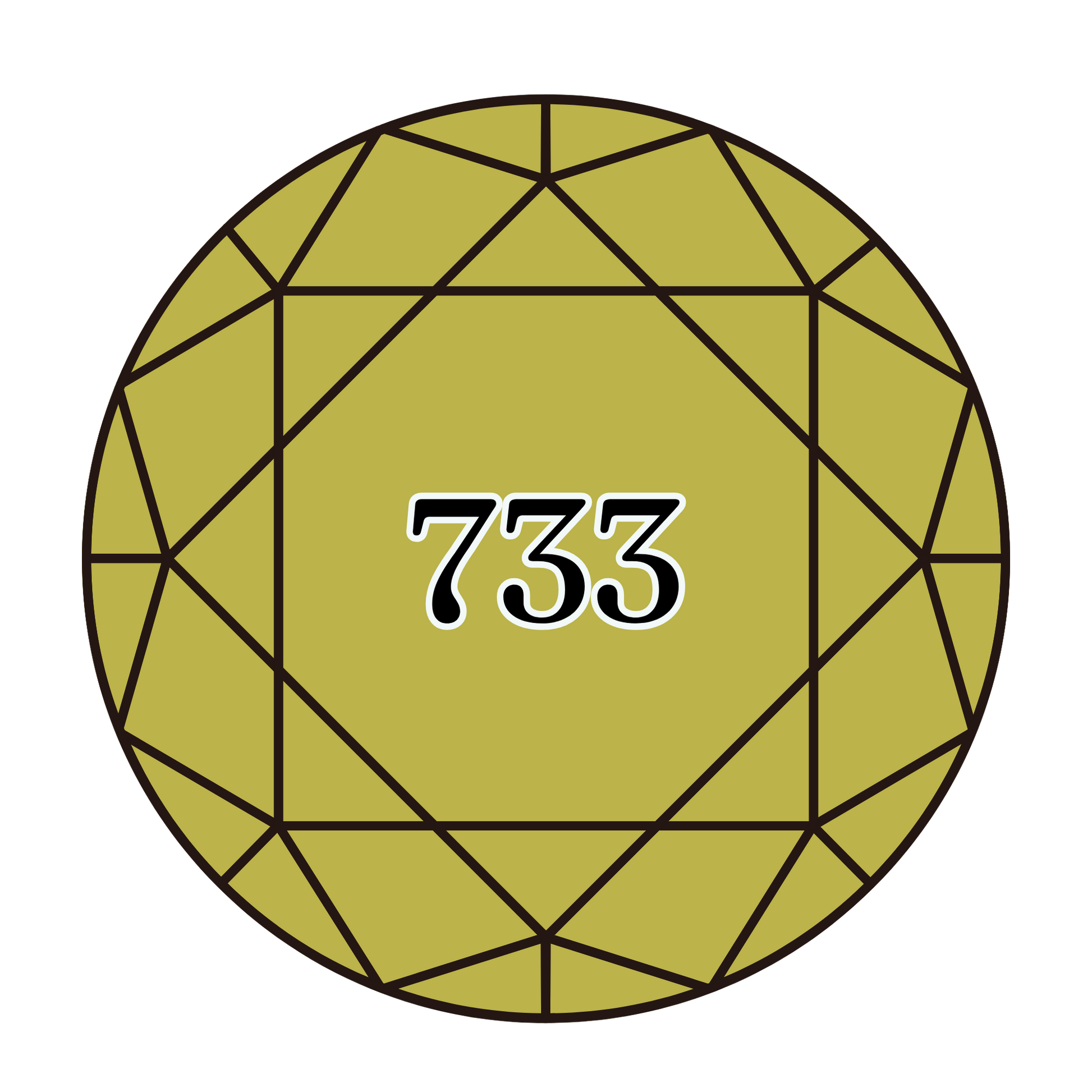 True North Diamond Art Round Diamond Drills 733 - Medium Olive Green - Round Bulk Diamond Drills