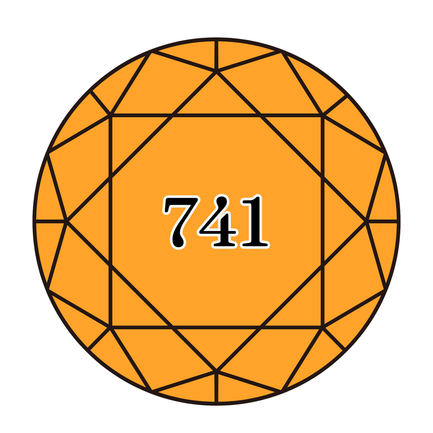 True North Diamond Art Round Diamond Drills 741 - Medium Tangerine - Round Bulk Diamond Drills