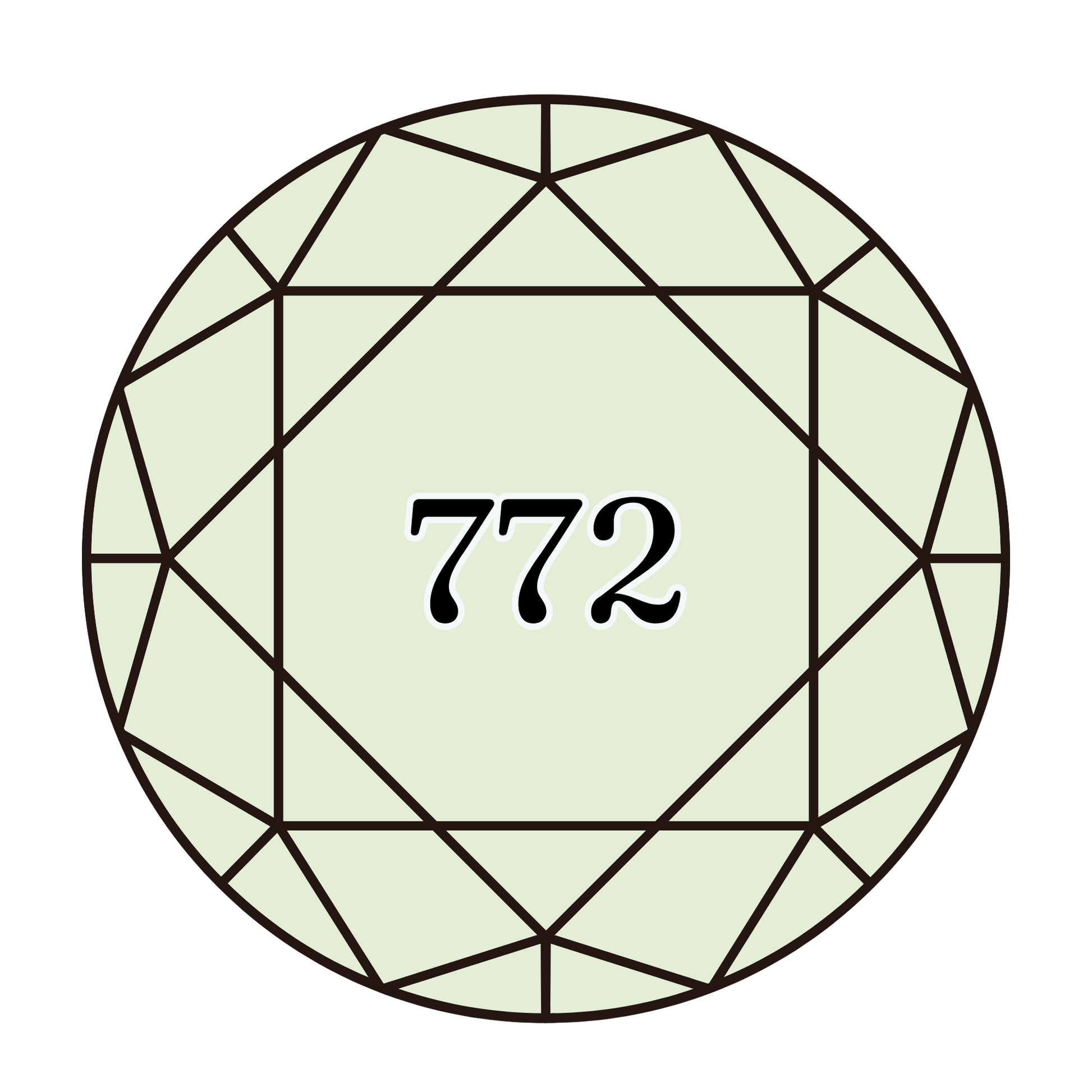 True North Diamond Art Round Diamond Drills 772 - Very Light Yellow Green - Round Bulk Diamond Drills