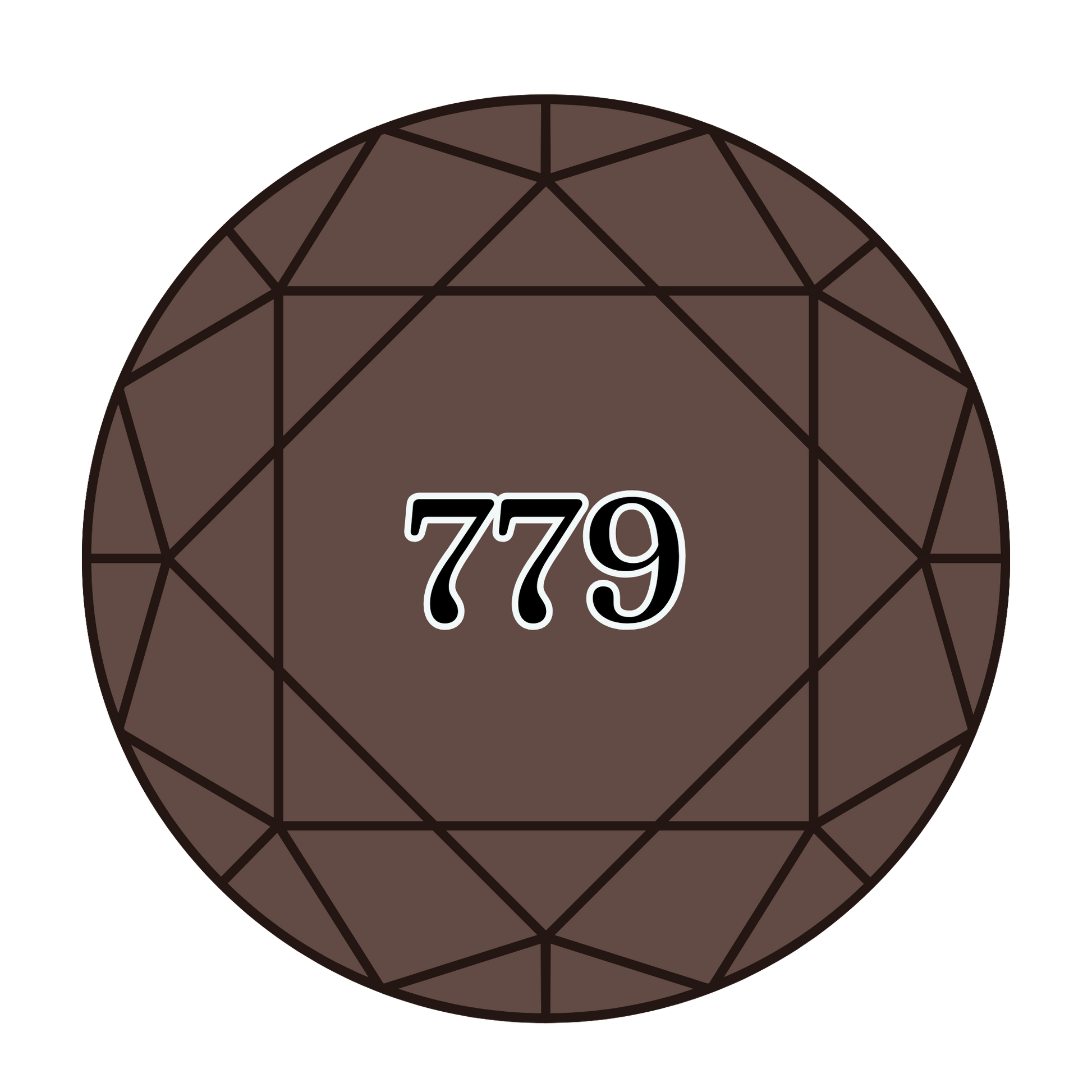 True North Diamond Art Round Diamond Drills 779 - Dark Cocoa - Round Bulk Diamond Drills