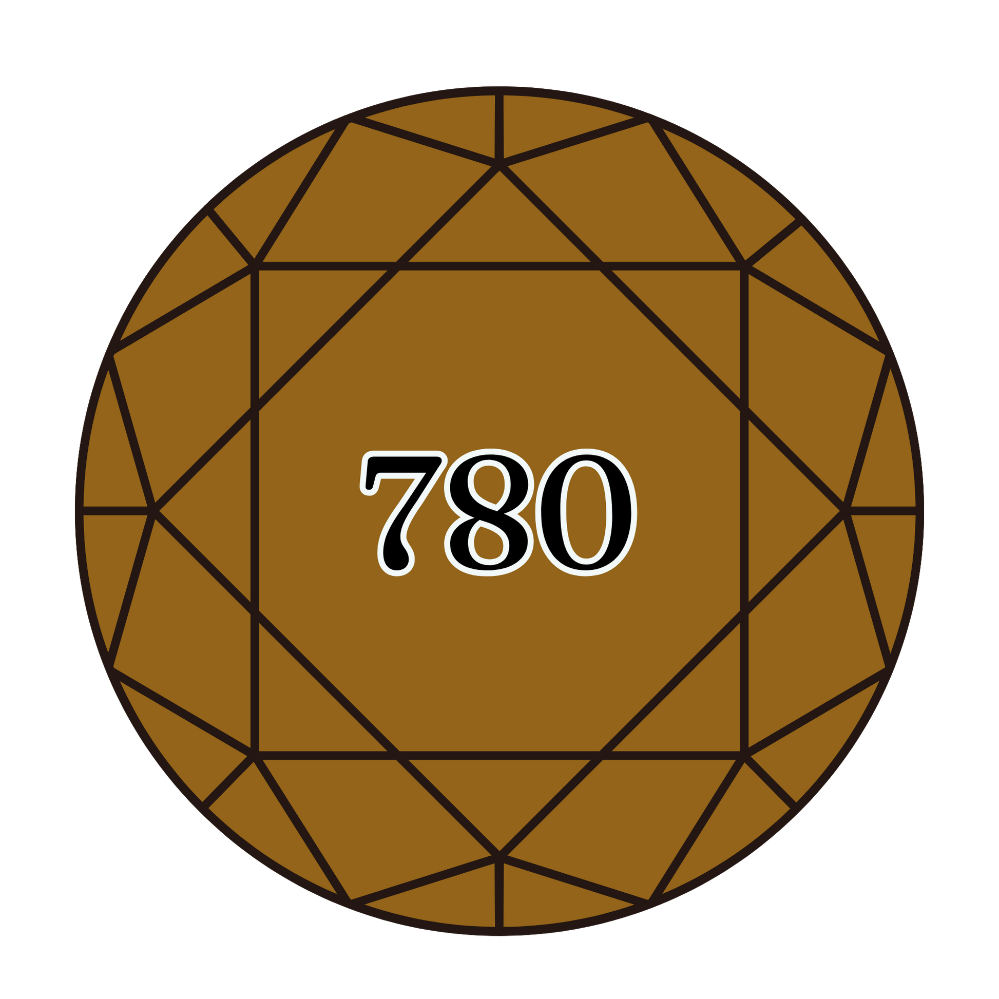 True North Diamond Art Round Diamond Drills 780 - Ultra Very Dark Topaz - Round Bulk Diamond Drills