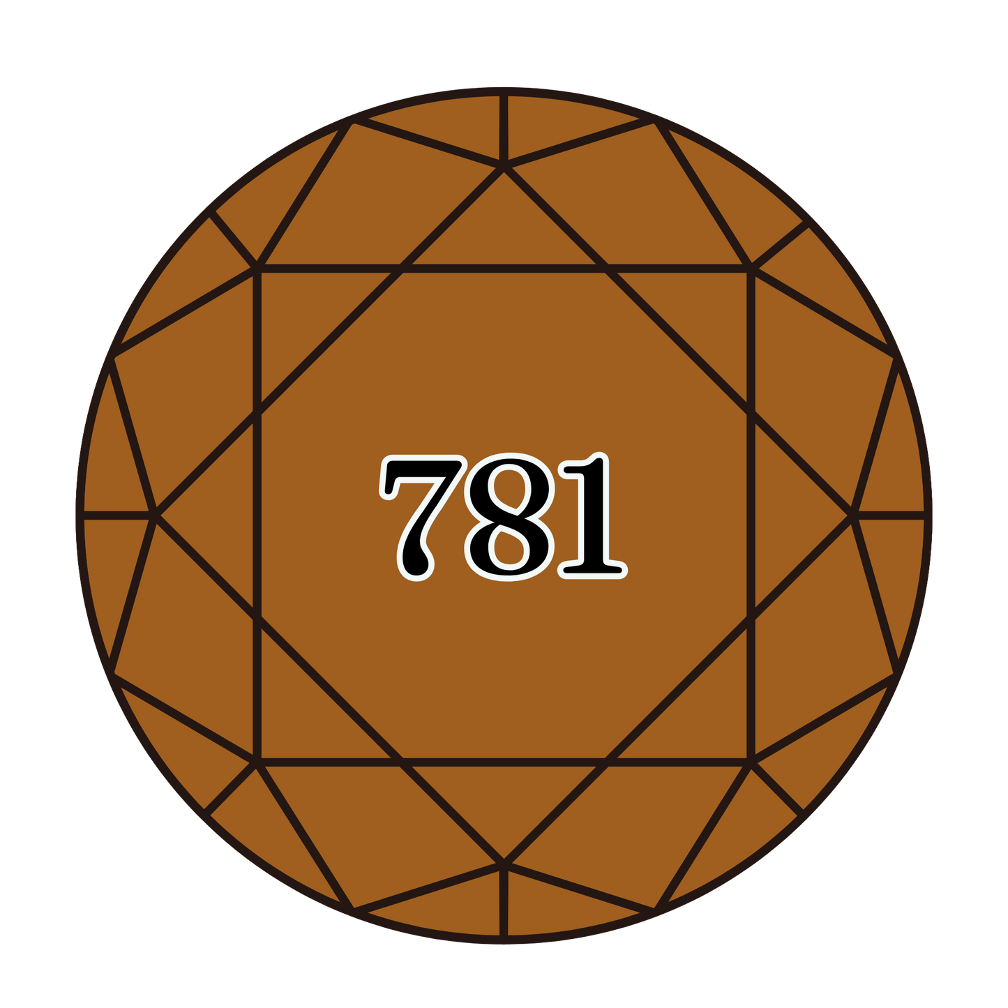 True North Diamond Art Round Diamond Drills 781 - Very Dark Topaz - Round Bulk Diamond Drills