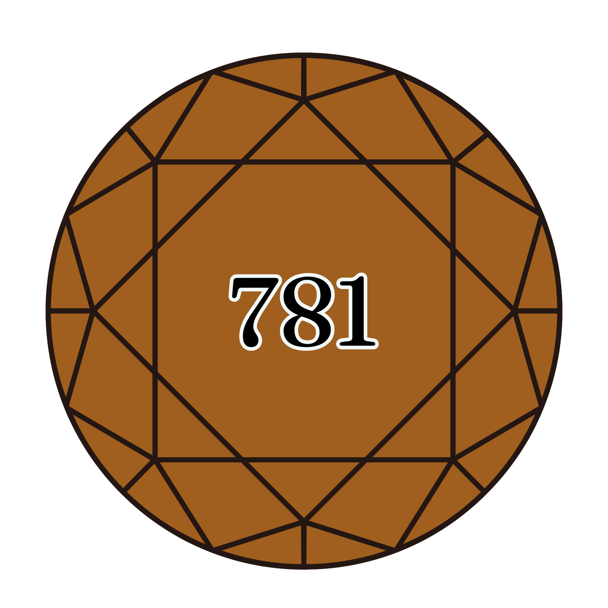 True North Diamond Art Round Diamond Drills 781 - Very Dark Topaz - Round Bulk Diamond Drills