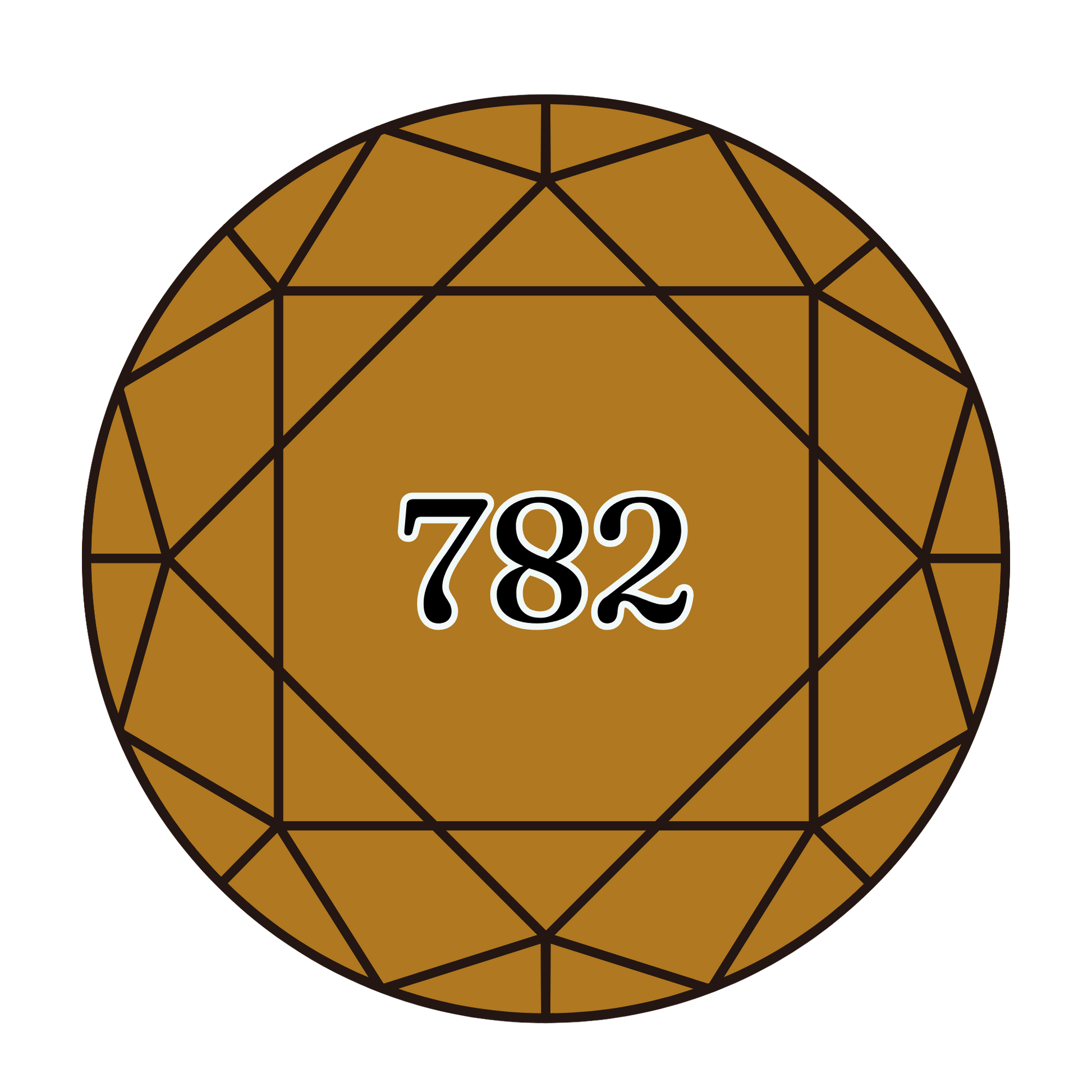 True North Diamond Art Round Diamond Drills 782 - Dark Topaz - Round Bulk Diamond Drills