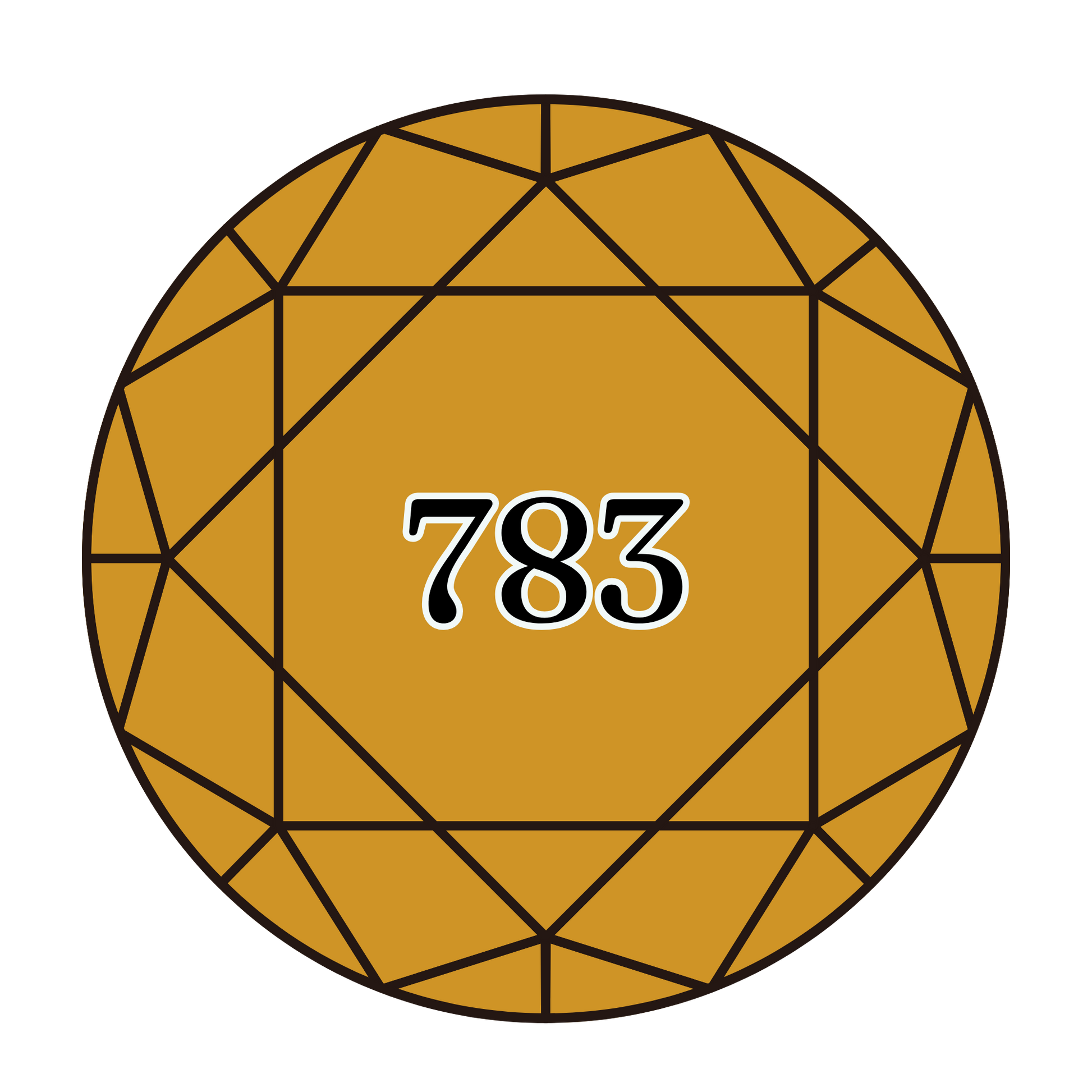 True North Diamond Art Round Diamond Drills 783 - Medium Topaz - Round Bulk Diamond Drills