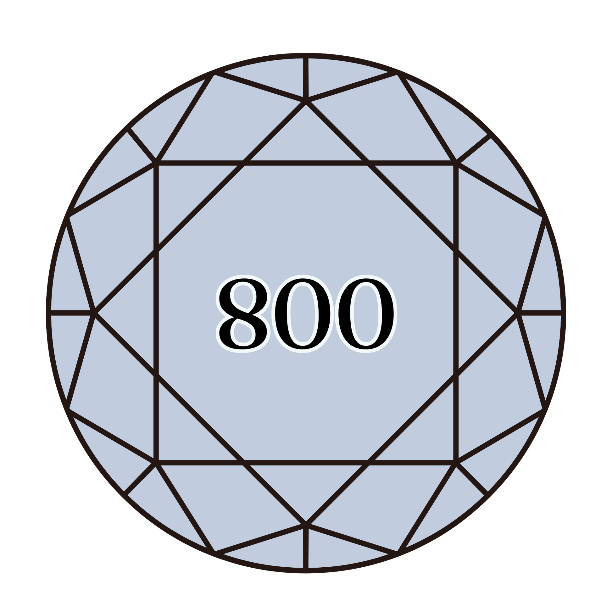 True North Diamond Art Round Diamond Drills 800 - Pale Delft Blue - Round Bulk Diamond Drills