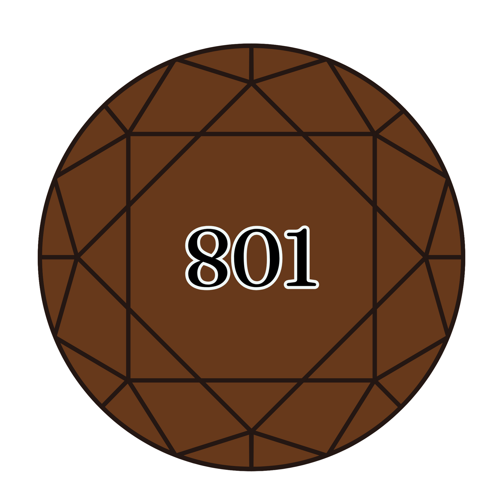 True North Diamond Art Round Diamond Drills 801 - Dark Coffee Brown - Round Bulk Diamond Drills