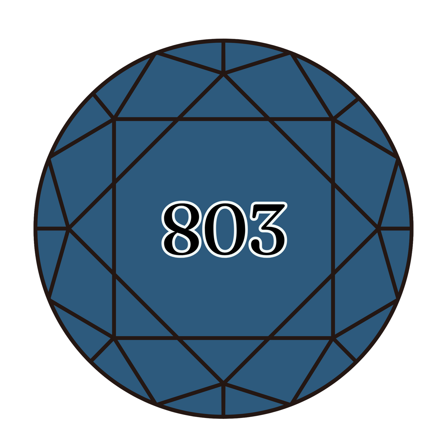 True North Diamond Art Round Diamond Drills 803 - Ultra Very Dark Baby Blue - Round Bulk Diamond Drills