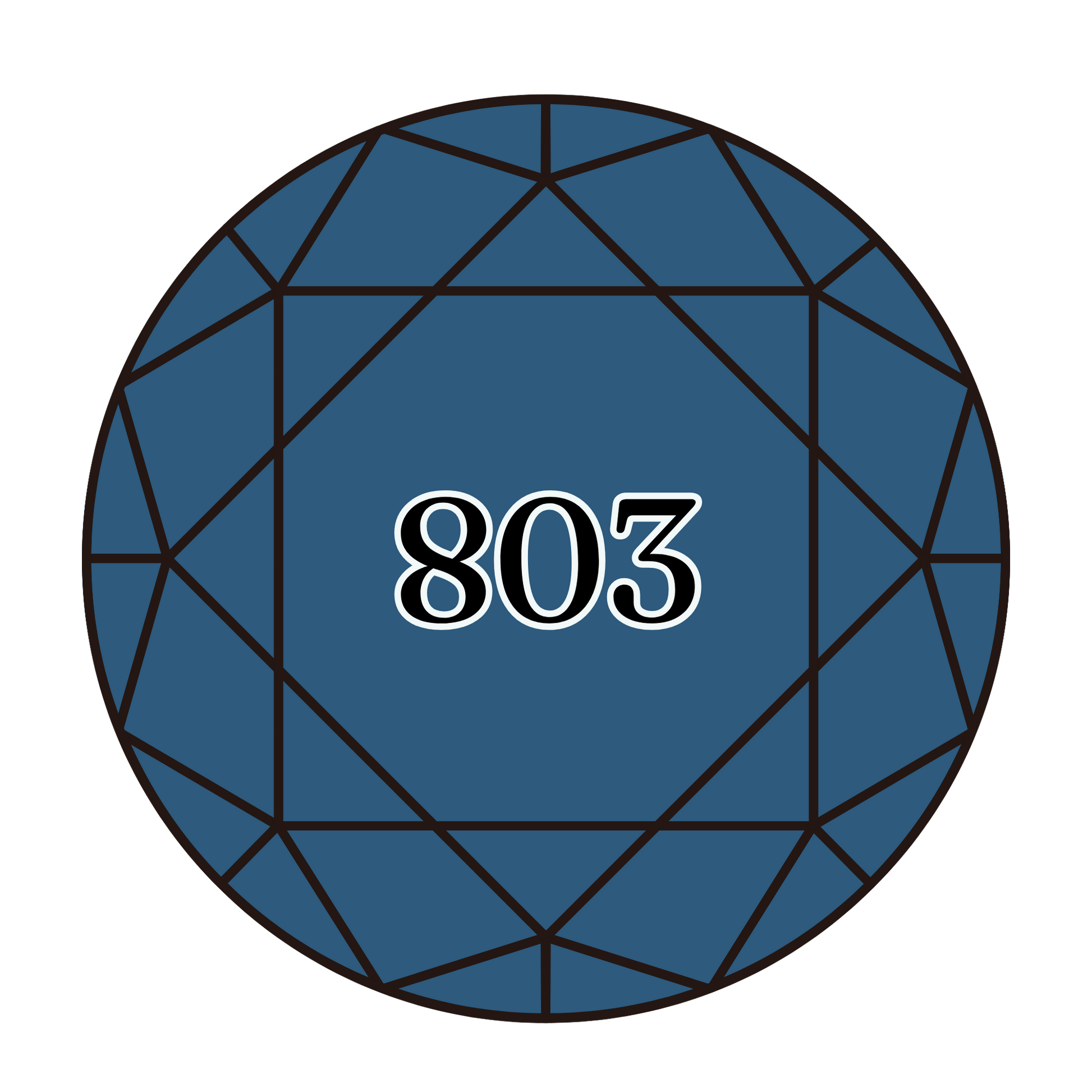 True North Diamond Art Round Diamond Drills 803 - Ultra Very Dark Baby Blue - Round Bulk Diamond Drills