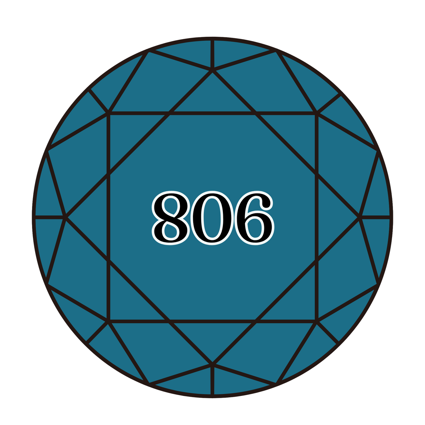 True North Diamond Art Round Diamond Drills 806 - Dark Peacock Blue - Round Bulk Diamond Drills