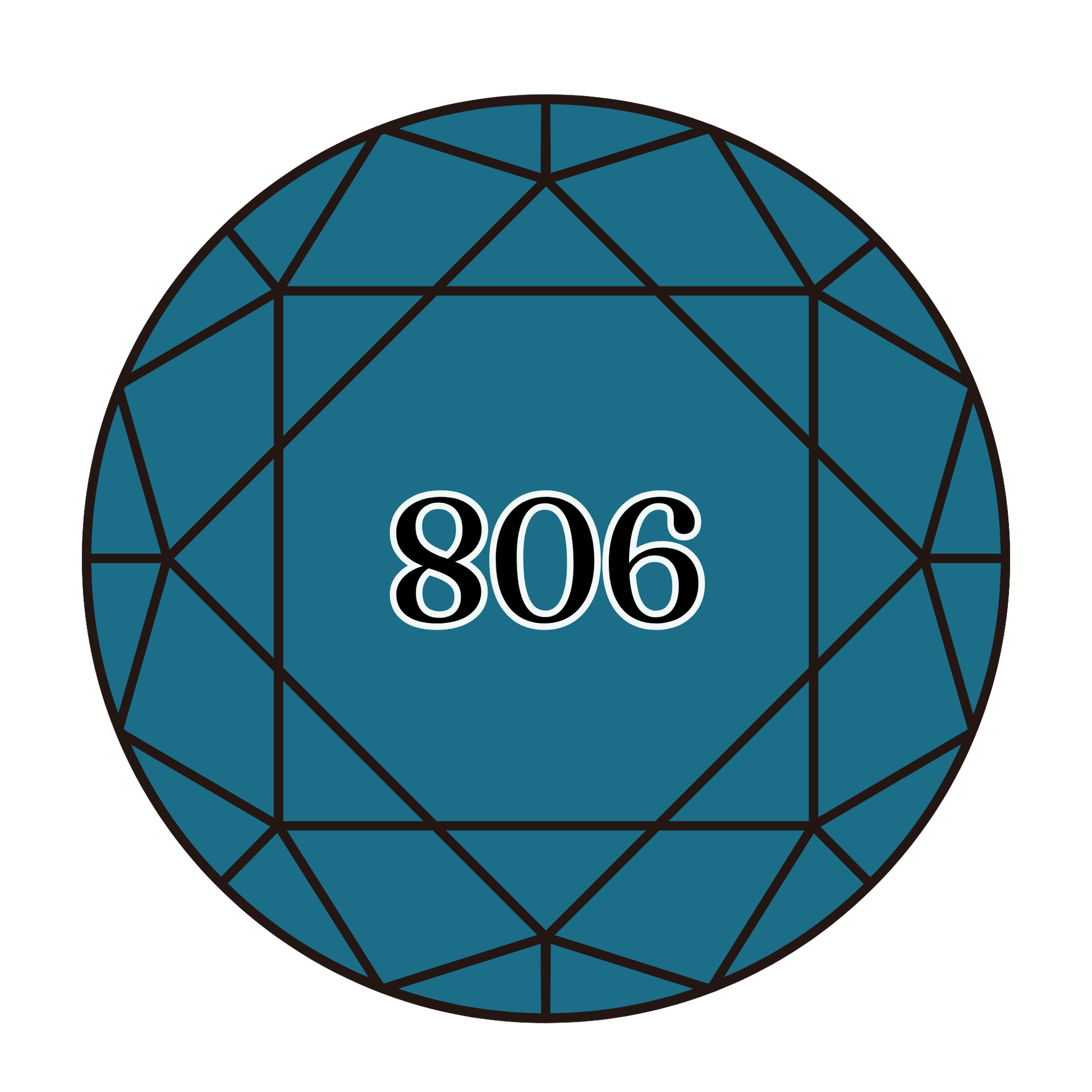 True North Diamond Art Round Diamond Drills 806 - Dark Peacock Blue - Round Bulk Diamond Drills