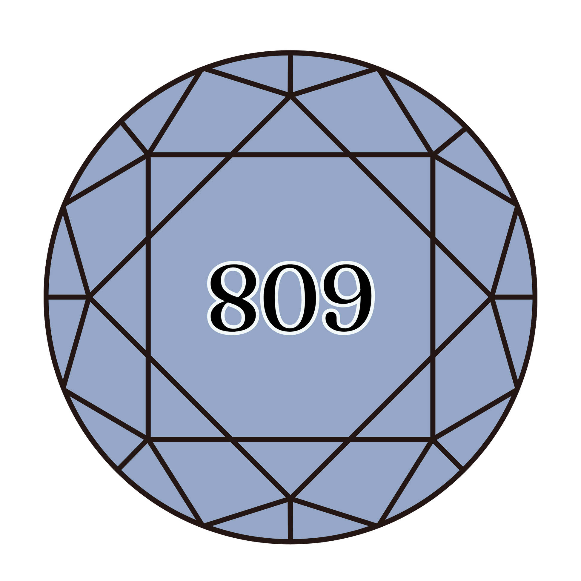 True North Diamond Art Round Diamond Drills 809 - Delft Blue - Round Bulk Diamond Drills