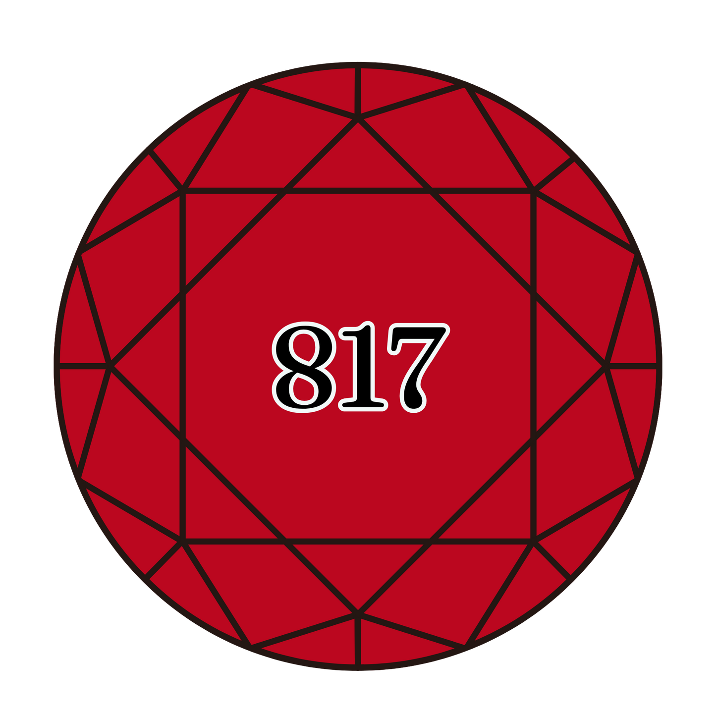 True North Diamond Art Round Diamond Drills 817 - Very Dark Coral Red - Round Bulk Diamond Drills