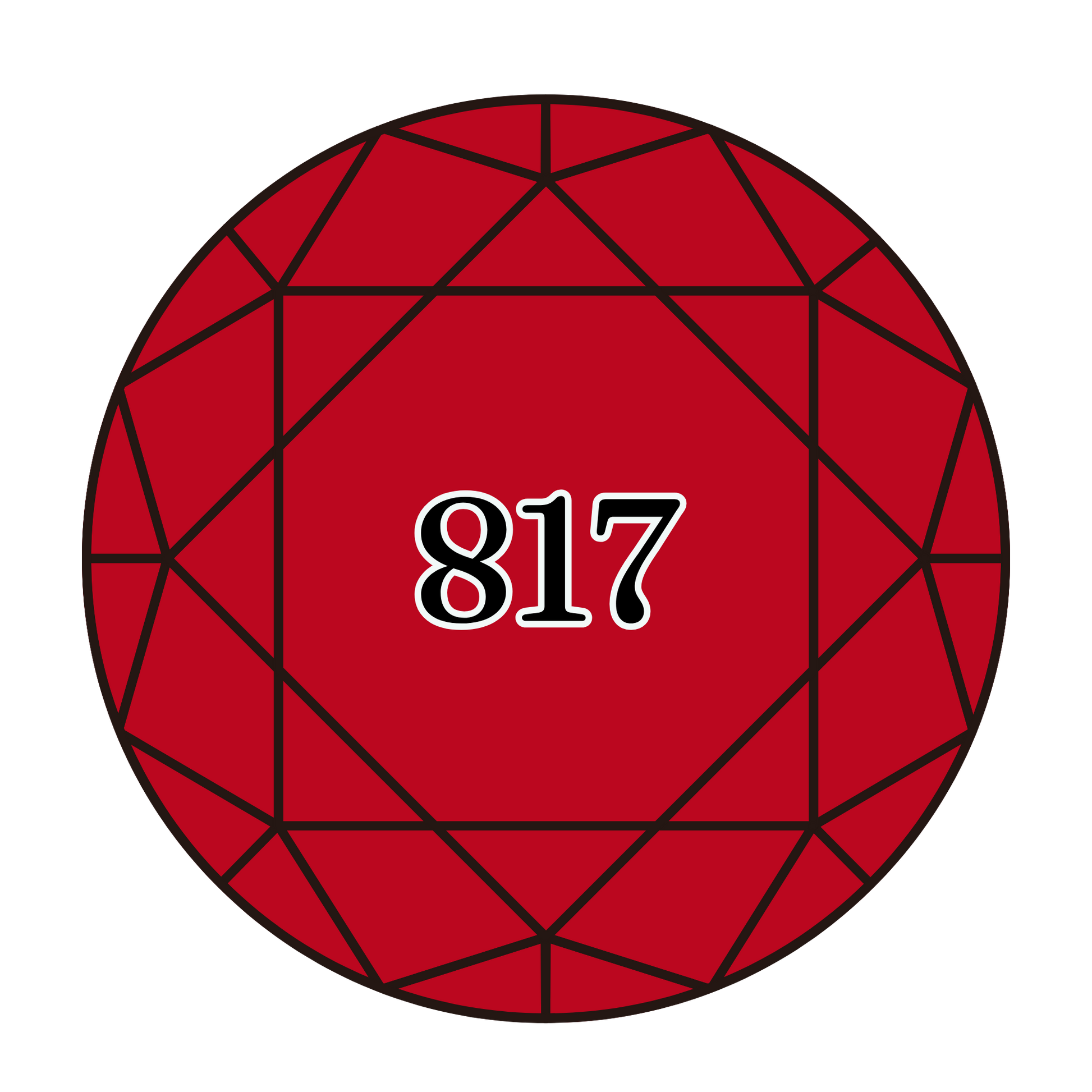 True North Diamond Art Round Diamond Drills 817 - Very Dark Coral Red - Round Bulk Diamond Drills