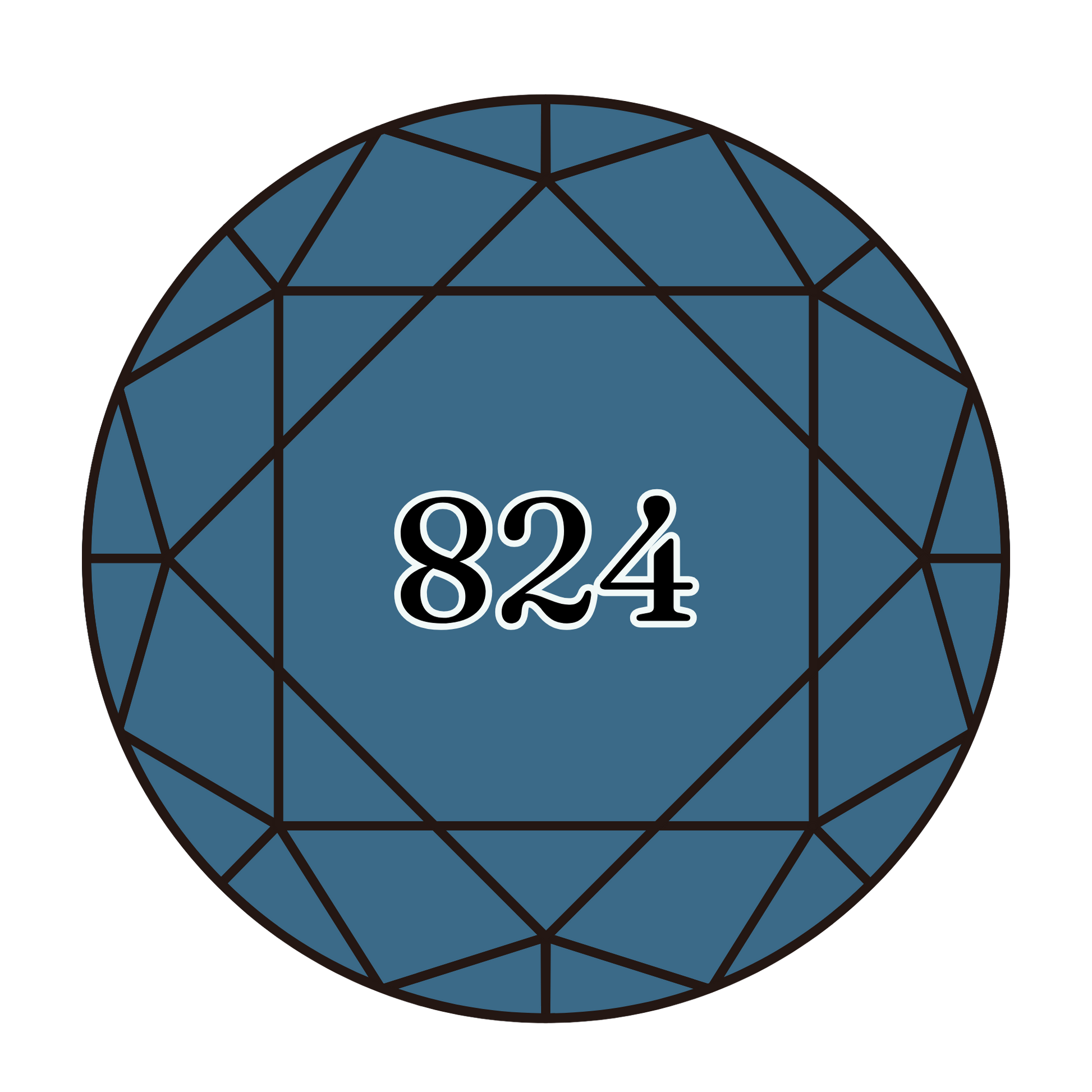 True North Diamond Art Round Diamond Drills 824 - Very Dark Blue - Round Bulk Diamond Drills