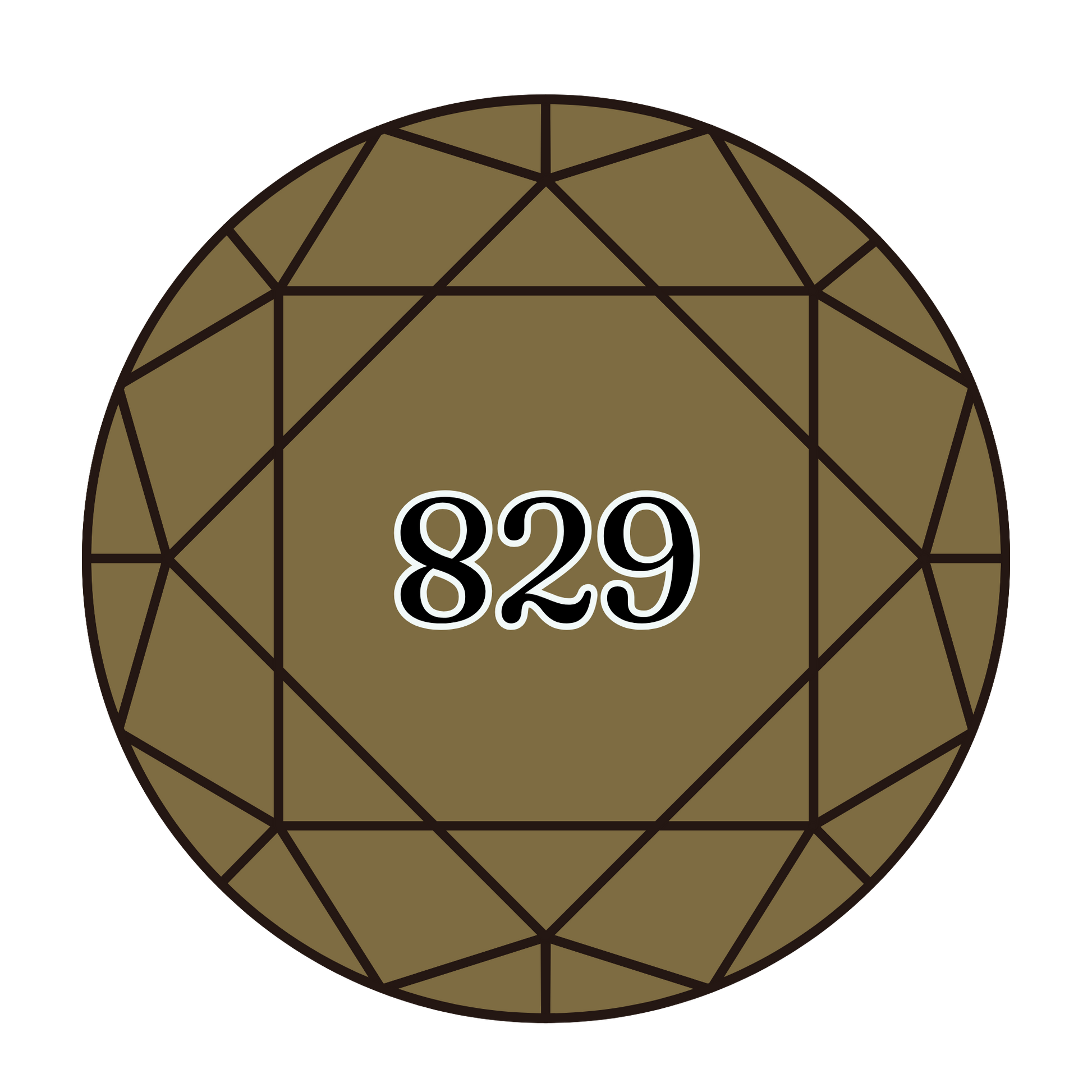 True North Diamond Art Round Diamond Drills 829 - Very Dark Golden Olive - Round Bulk Diamond Drills