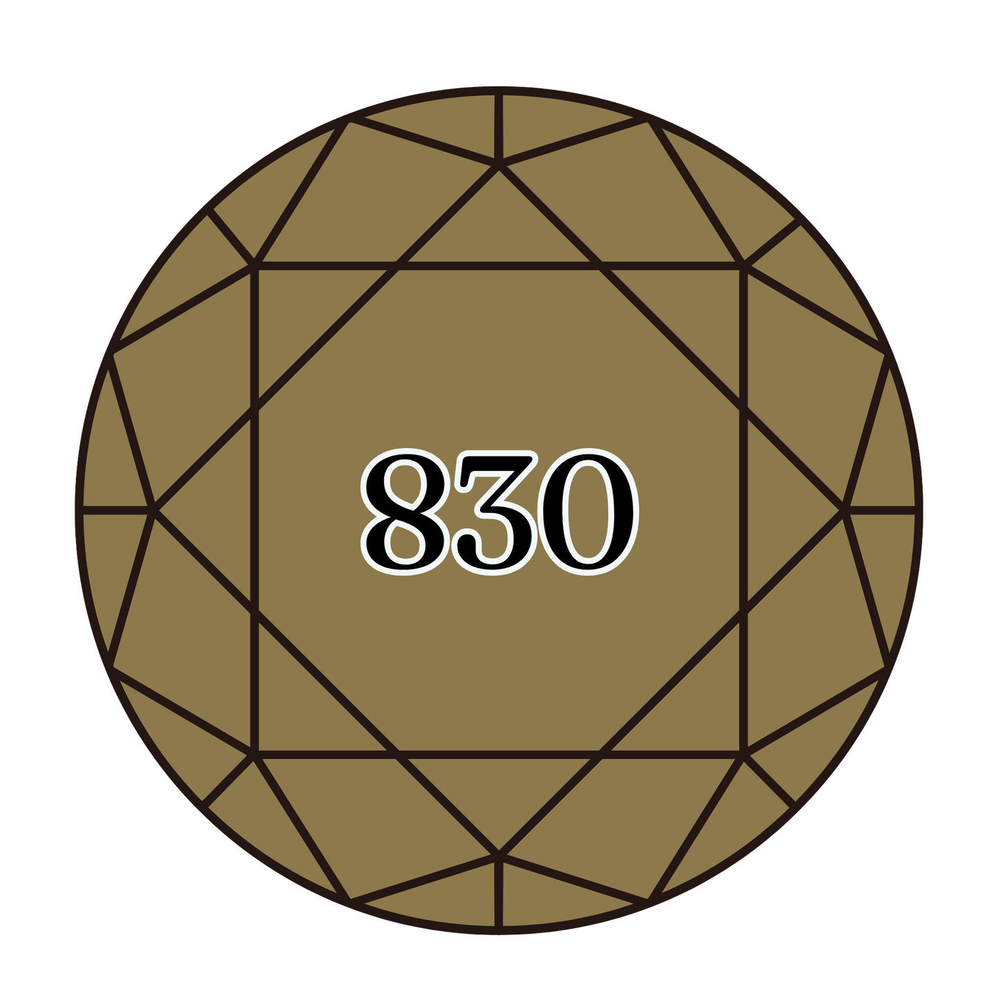 True North Diamond Art Round Diamond Drills 830 - Dark Golden Olive - Round Bulk Diamond Drills