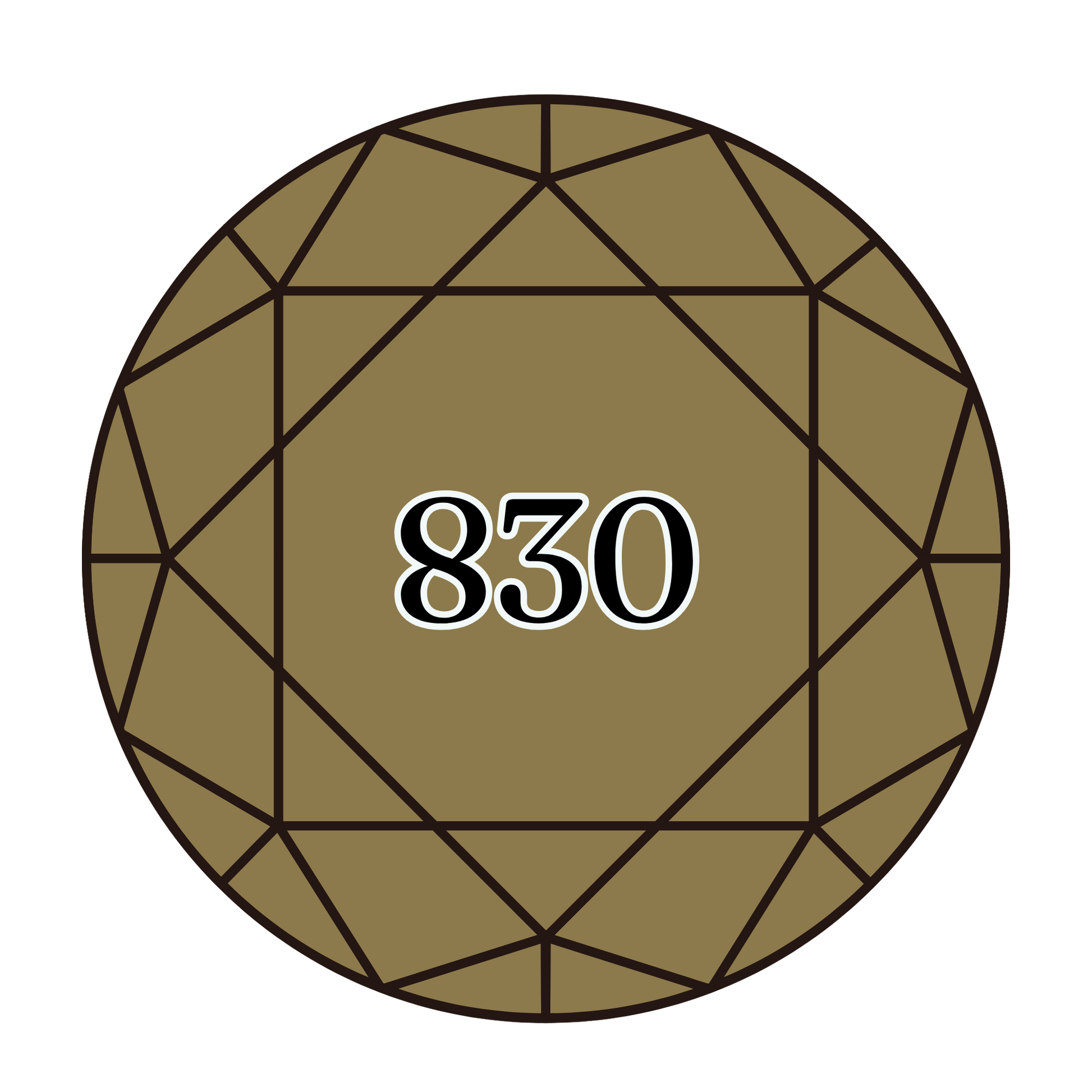 True North Diamond Art Round Diamond Drills 830 - Dark Golden Olive - Round Bulk Diamond Drills