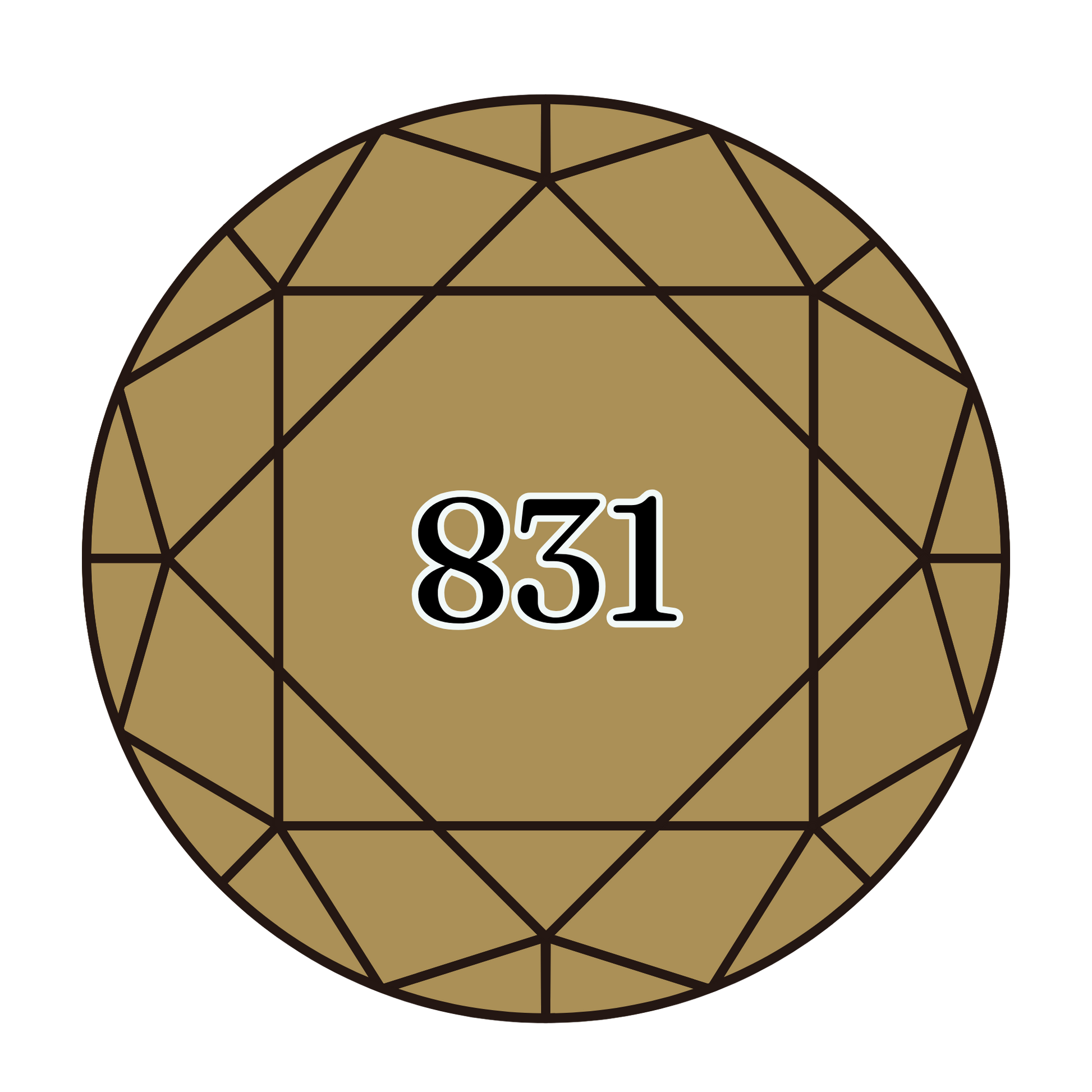 True North Diamond Art Round Diamond Drills 831 - Medium Golden Olive - Round Bulk Diamond Drills