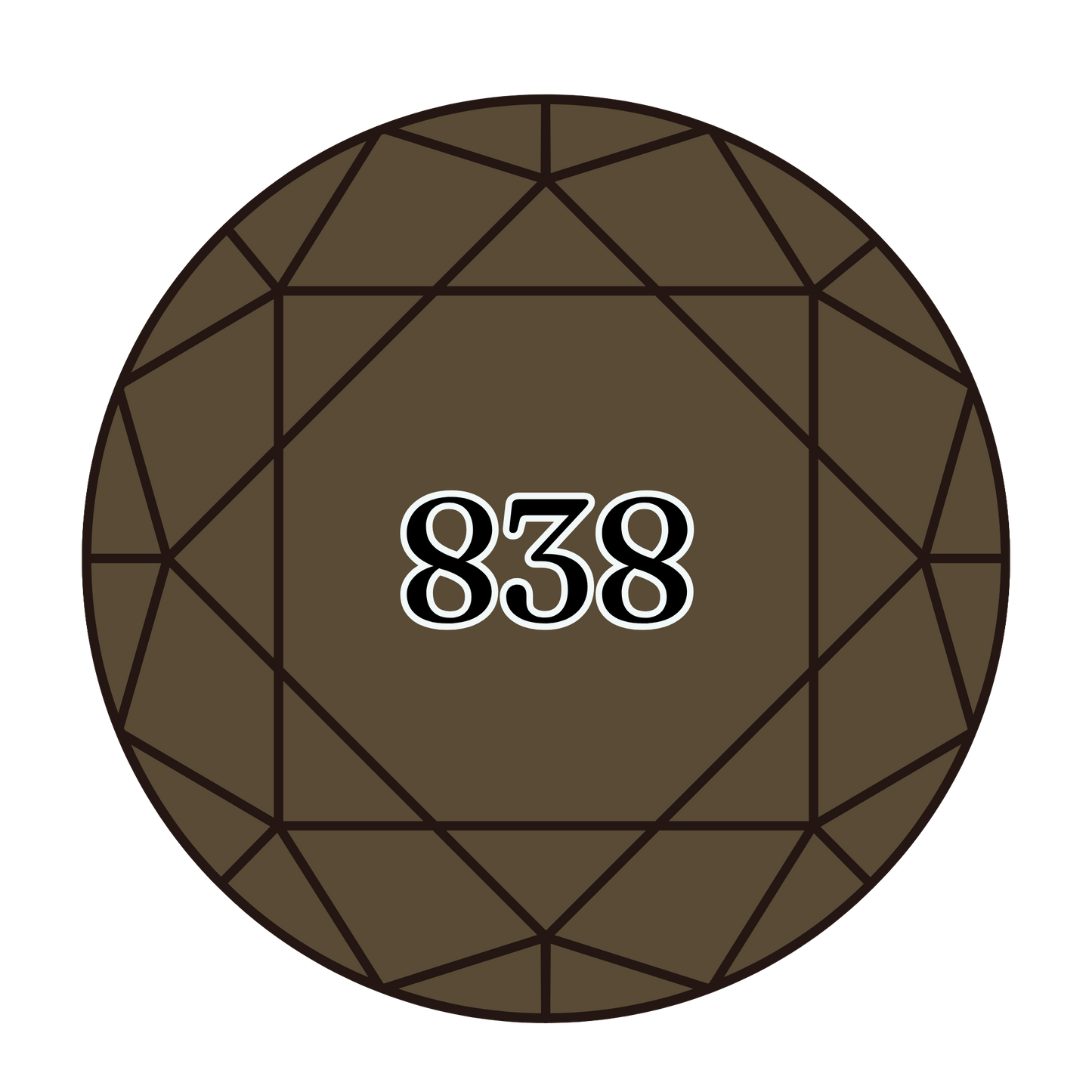 True North Diamond Art Round Diamond Drills 838 - Very Dark Beige Brown - Round Bulk Diamond Drills