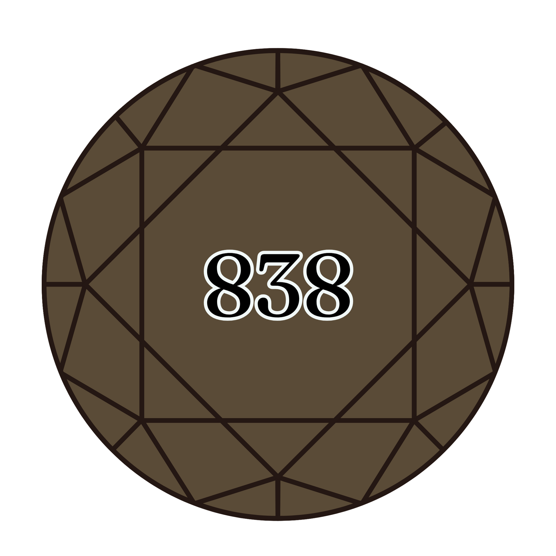 True North Diamond Art Round Diamond Drills 838 - Very Dark Beige Brown - Round Bulk Diamond Drills