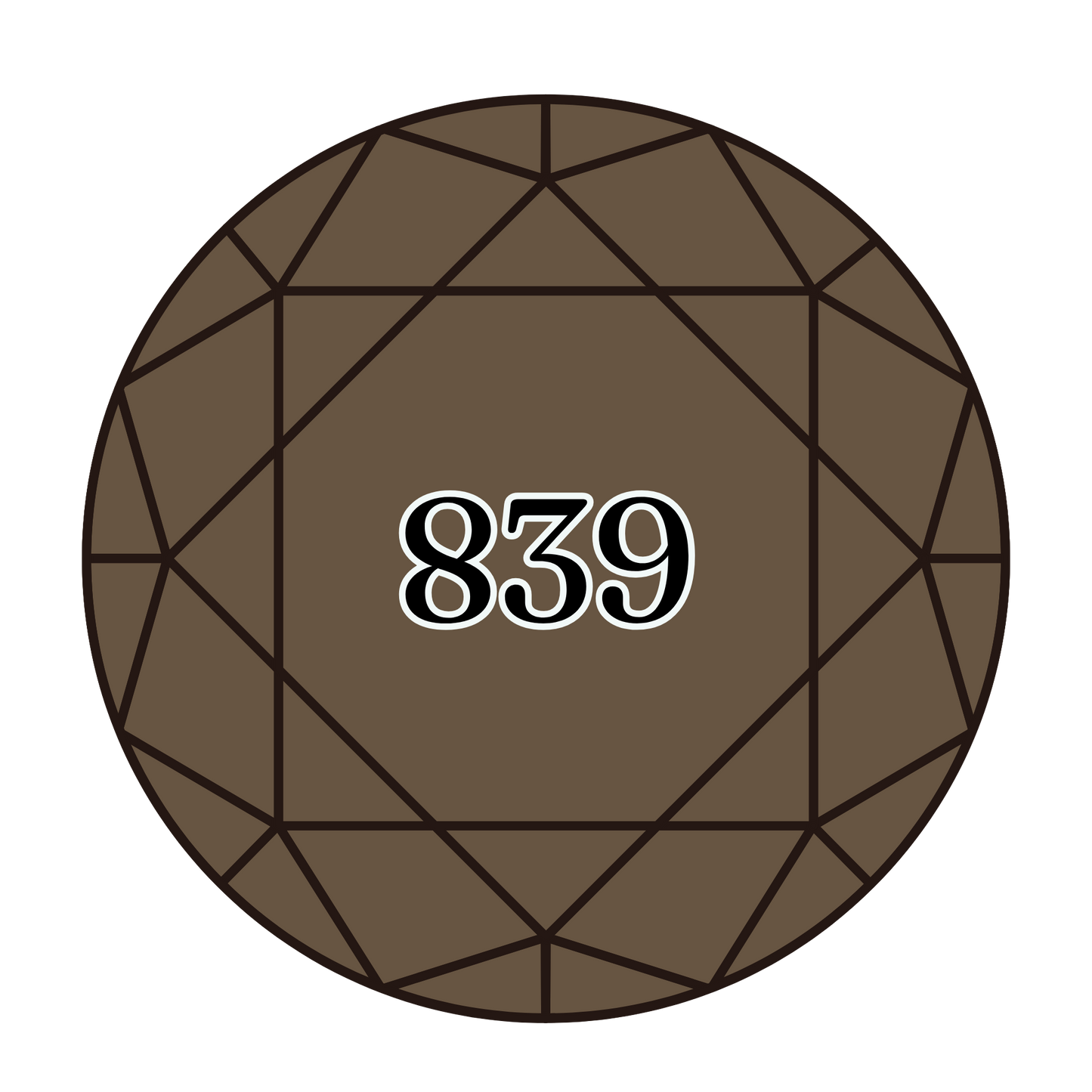 True North Diamond Art Round Diamond Drills 839 - Dark Beige Brown - Round Bulk Diamond Drills