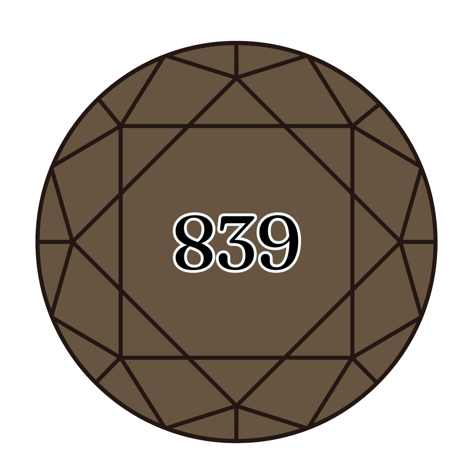 True North Diamond Art Round Diamond Drills 839 - Dark Beige Brown - Round Bulk Diamond Drills