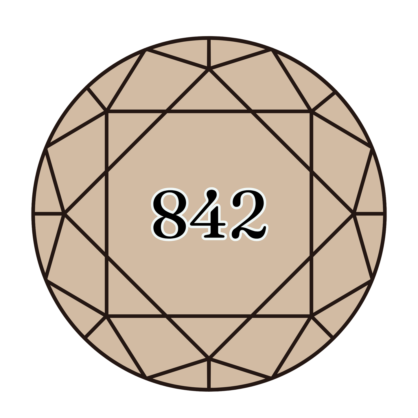 True North Diamond Art Round Diamond Drills 842 - Very Light Beige Brown - Round Bulk Diamond Drills