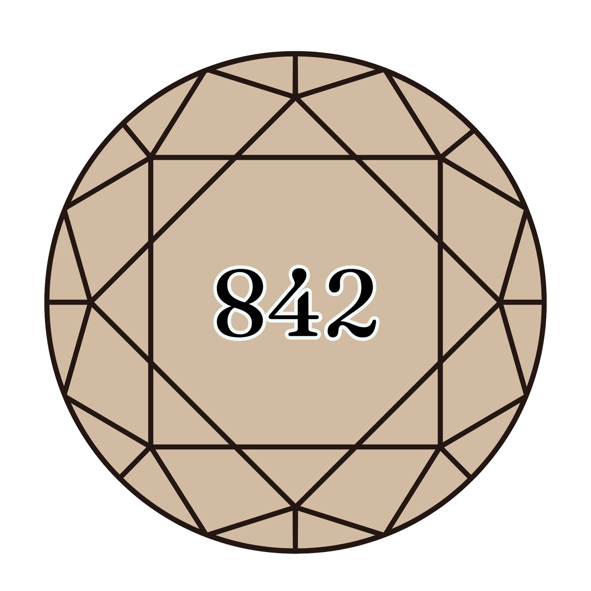 True North Diamond Art Round Diamond Drills 842 - Very Light Beige Brown - Round Bulk Diamond Drills