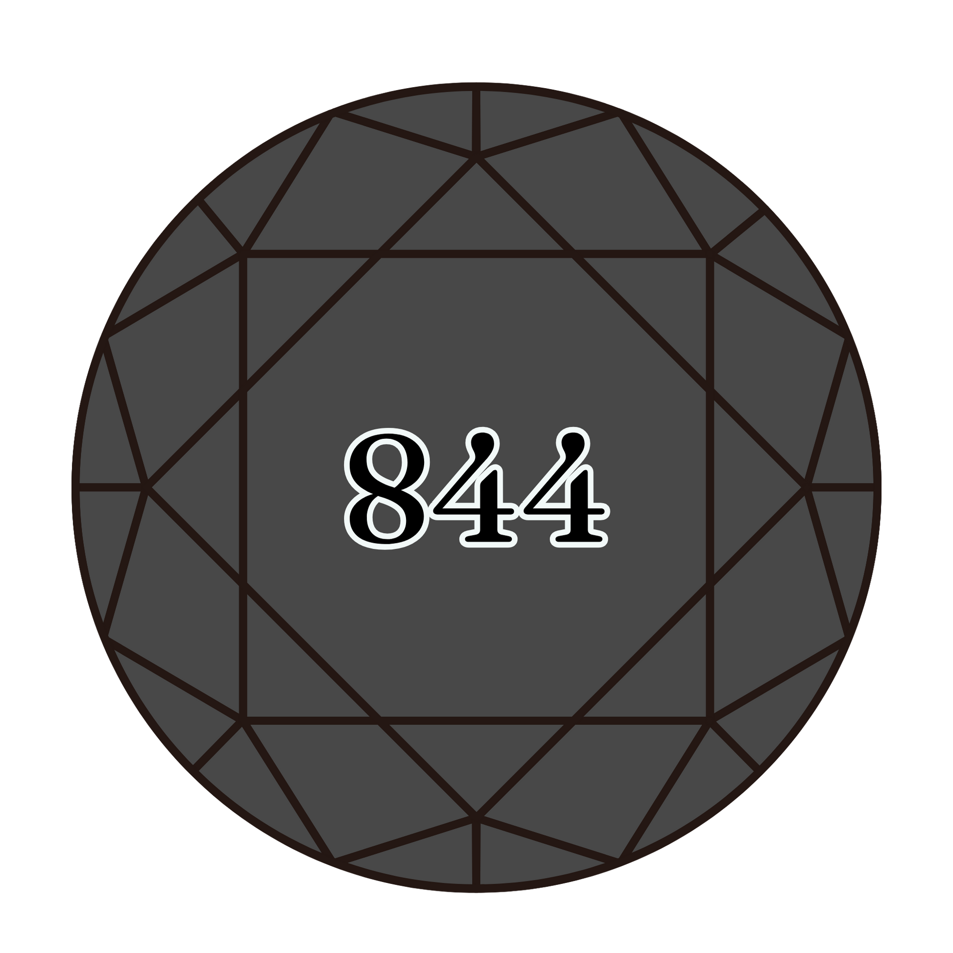 True North Diamond Art Round Diamond Drills 844 - Ultra Dark Beaver Grey - Round Bulk Diamond Drills