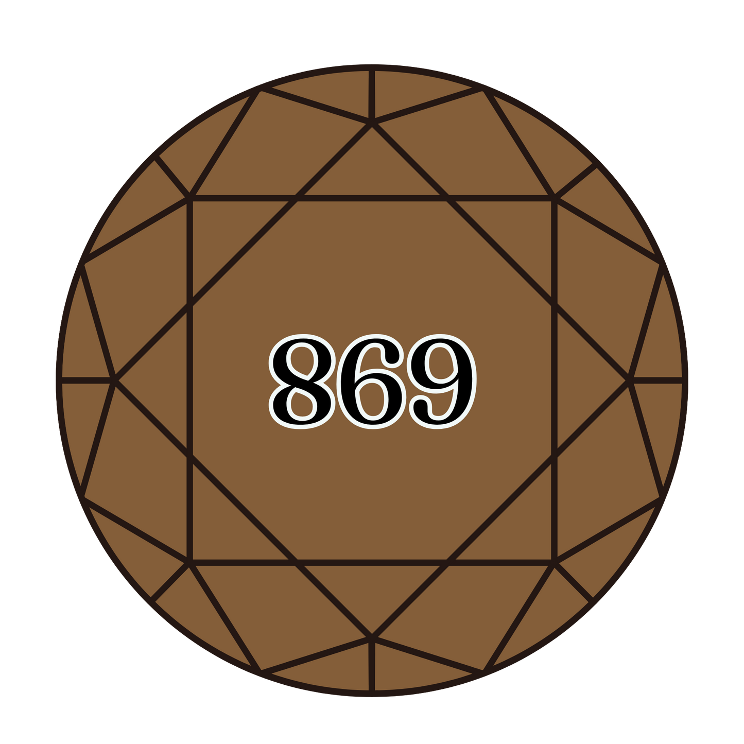 True North Diamond Art Round Diamond Drills 869 - Very Dark Hazelnut Brown - Round Bulk Diamond Drills